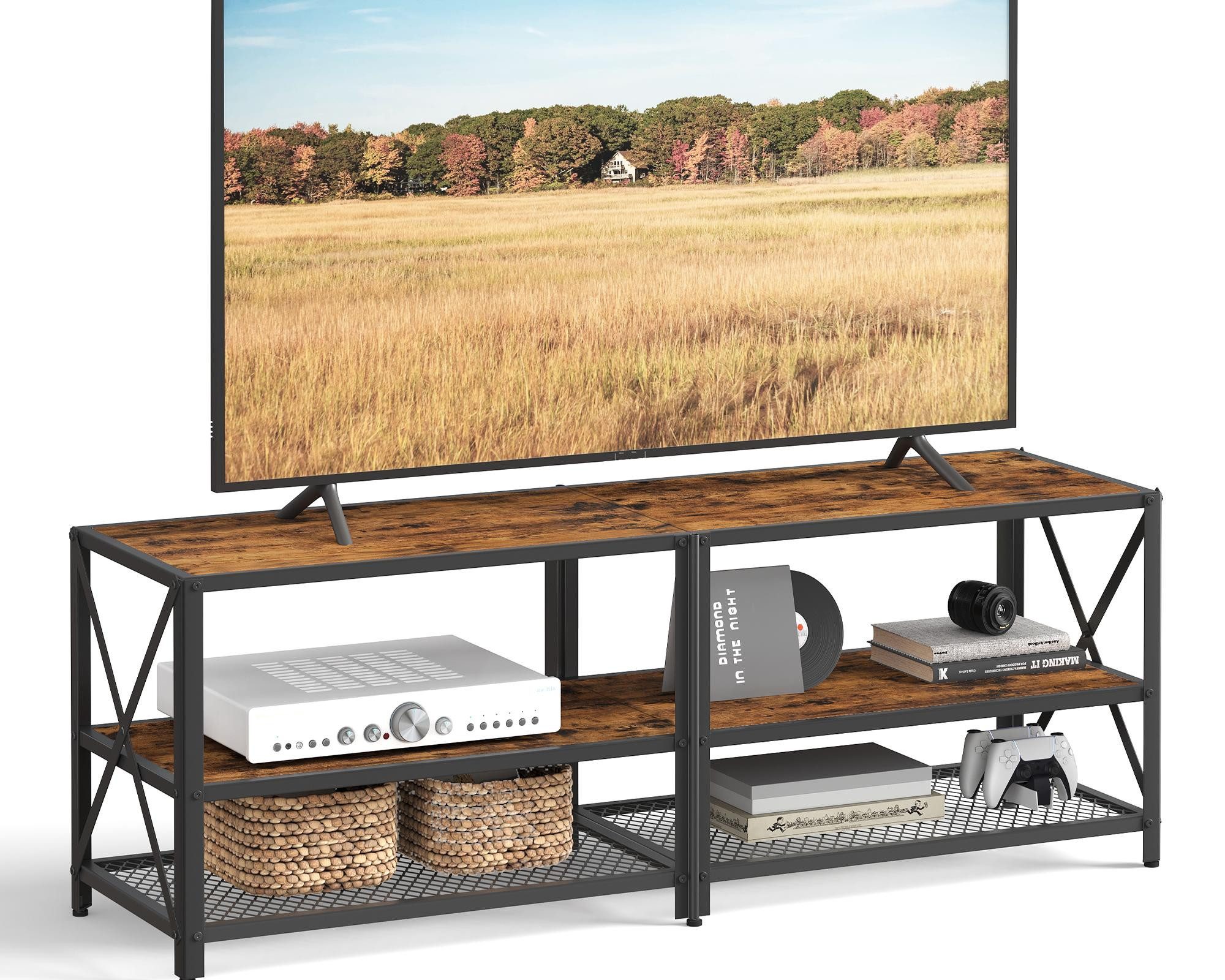 VASAGLE Lowboard Fernsehtisch, 140/160/178 cm Breite, mit Ablagefächern günstig online kaufen