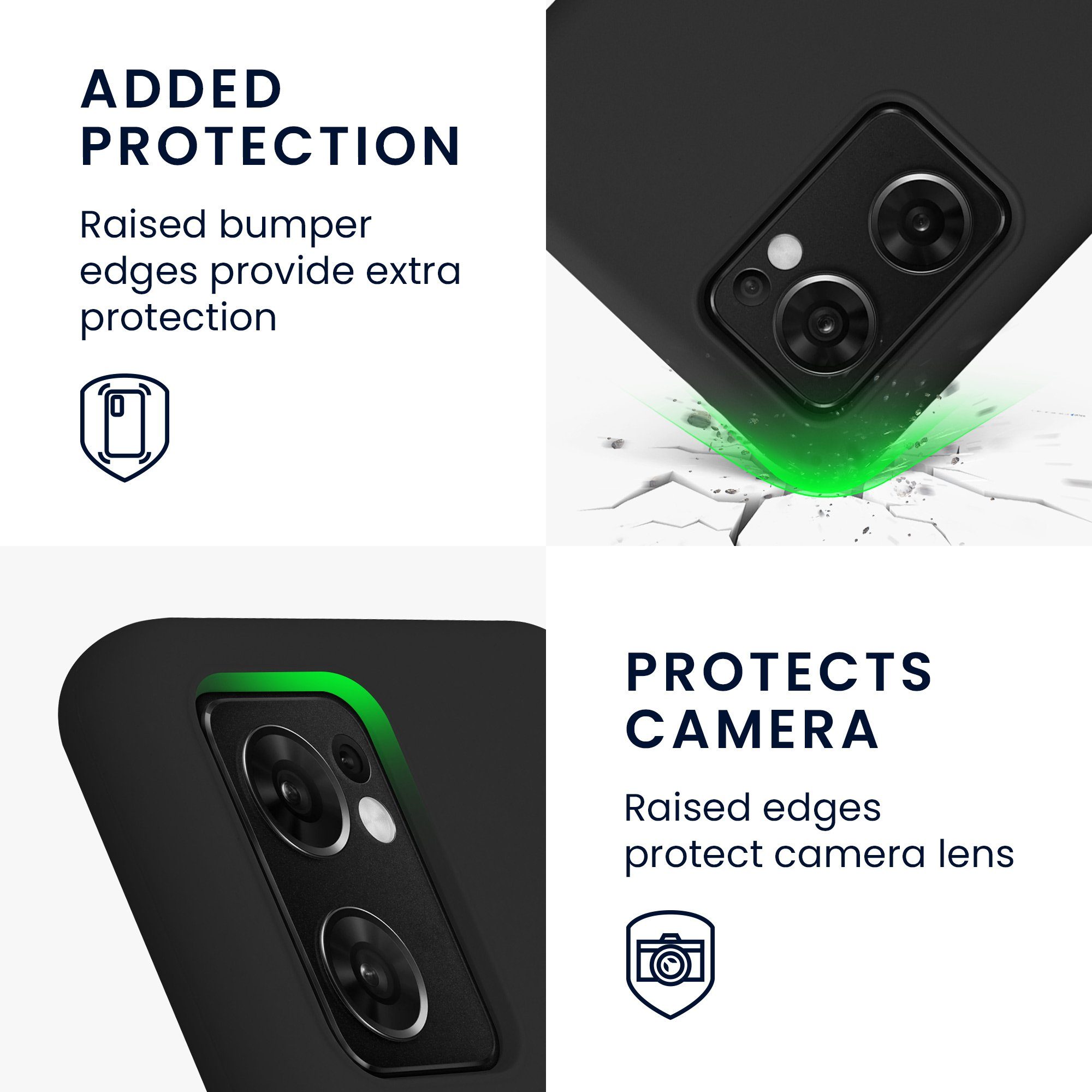 kwmobile Handyhülle Handyhülle für Oppo Find X5 Lite Hülle, Weiches Handy Silikon Case - Schutzhülle Cover