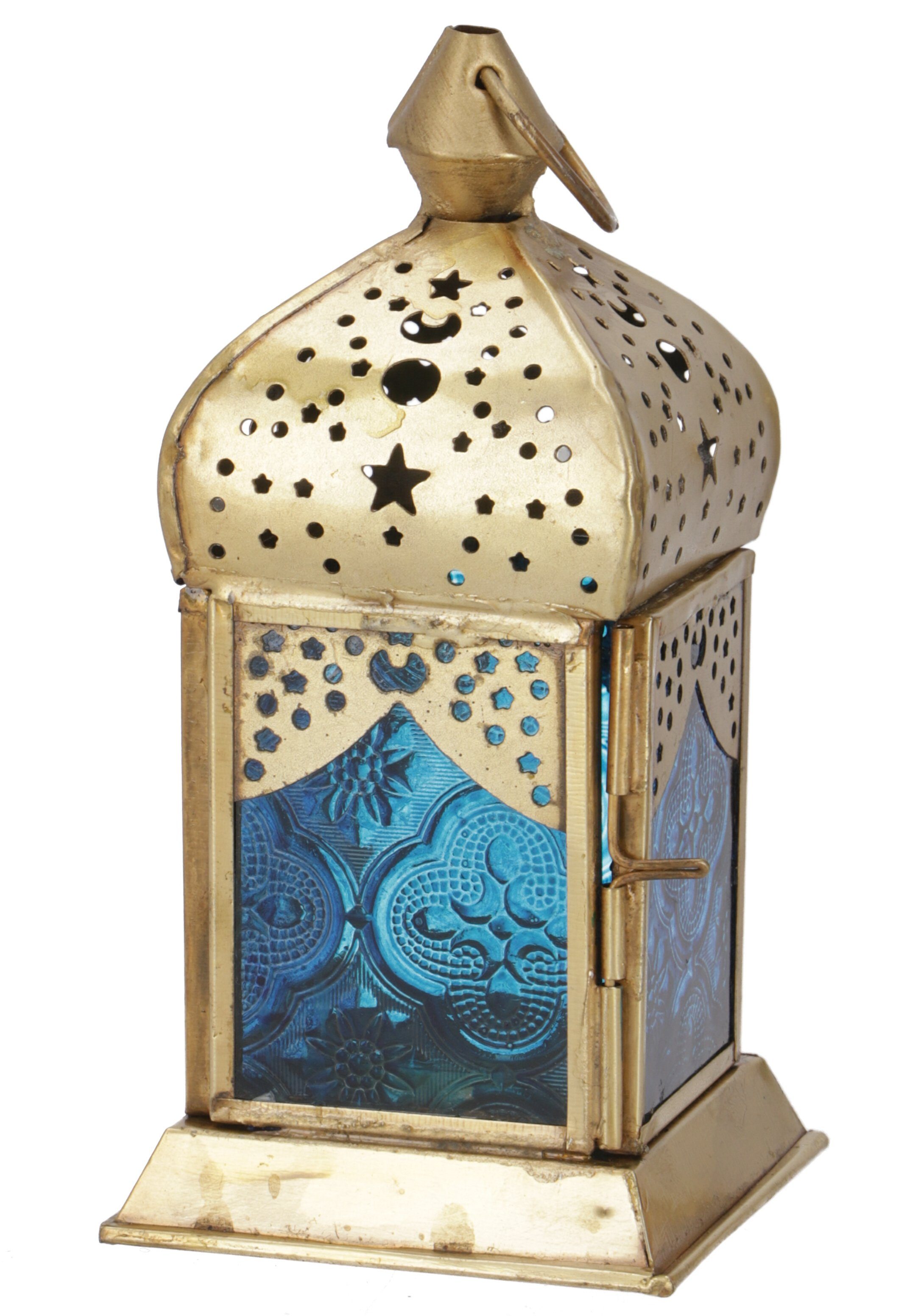 Guru-Shop Kerzenlaterne Orientalische Metall/Glas Laterne in.. günstig online kaufen
