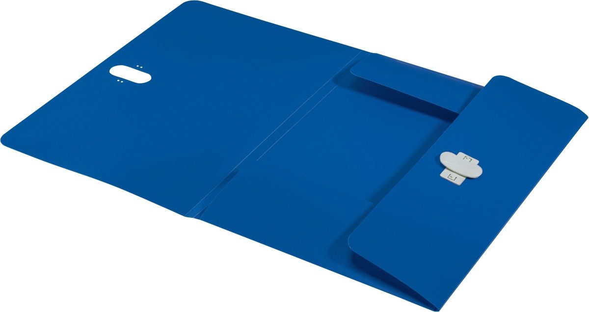 LEITZ Fächermappe Dokumentenmappe Recycle A4 PP blau