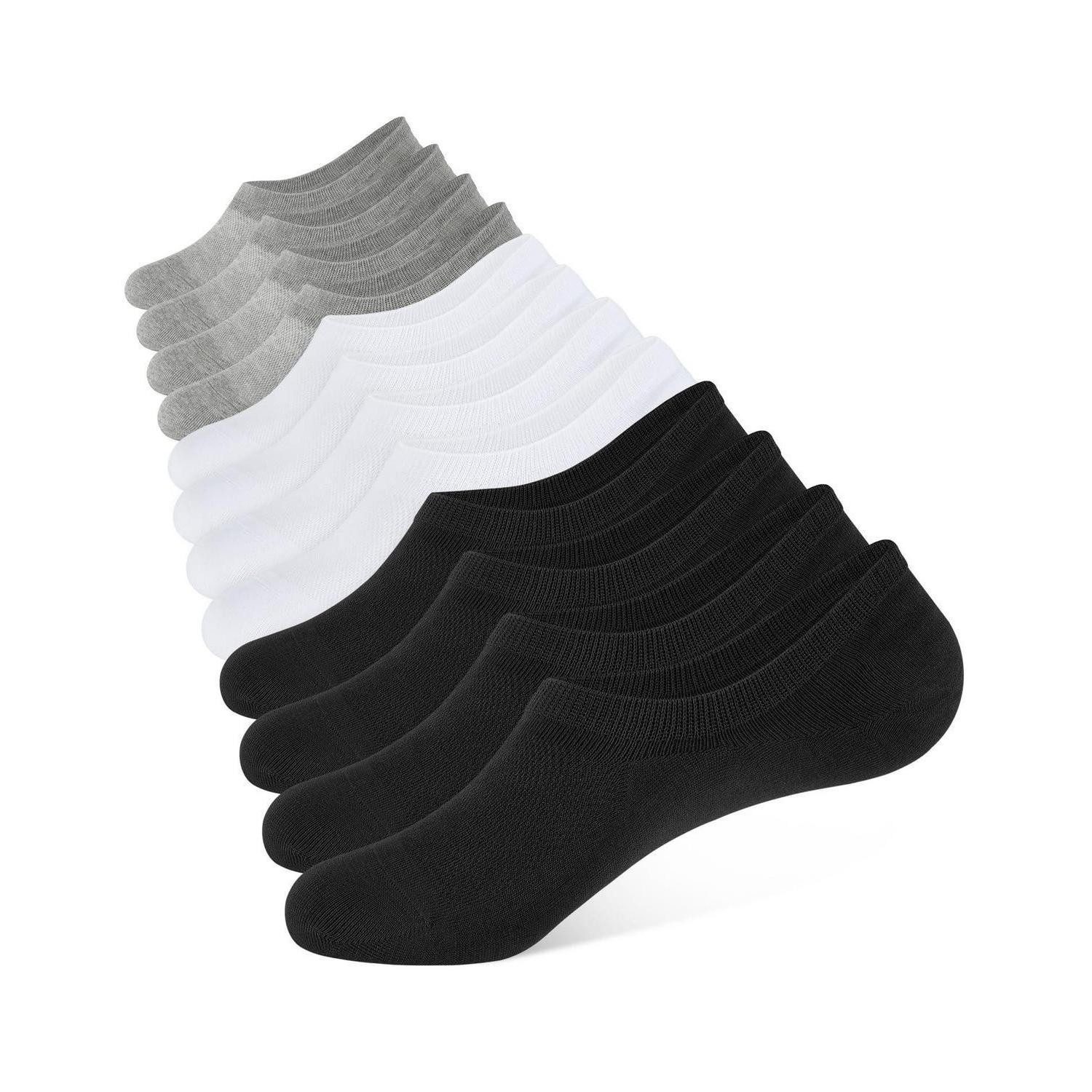 LuxusKollektion Sneakersocken Sneakersocken Unsichtbar 6 Paar Graueset 35-38