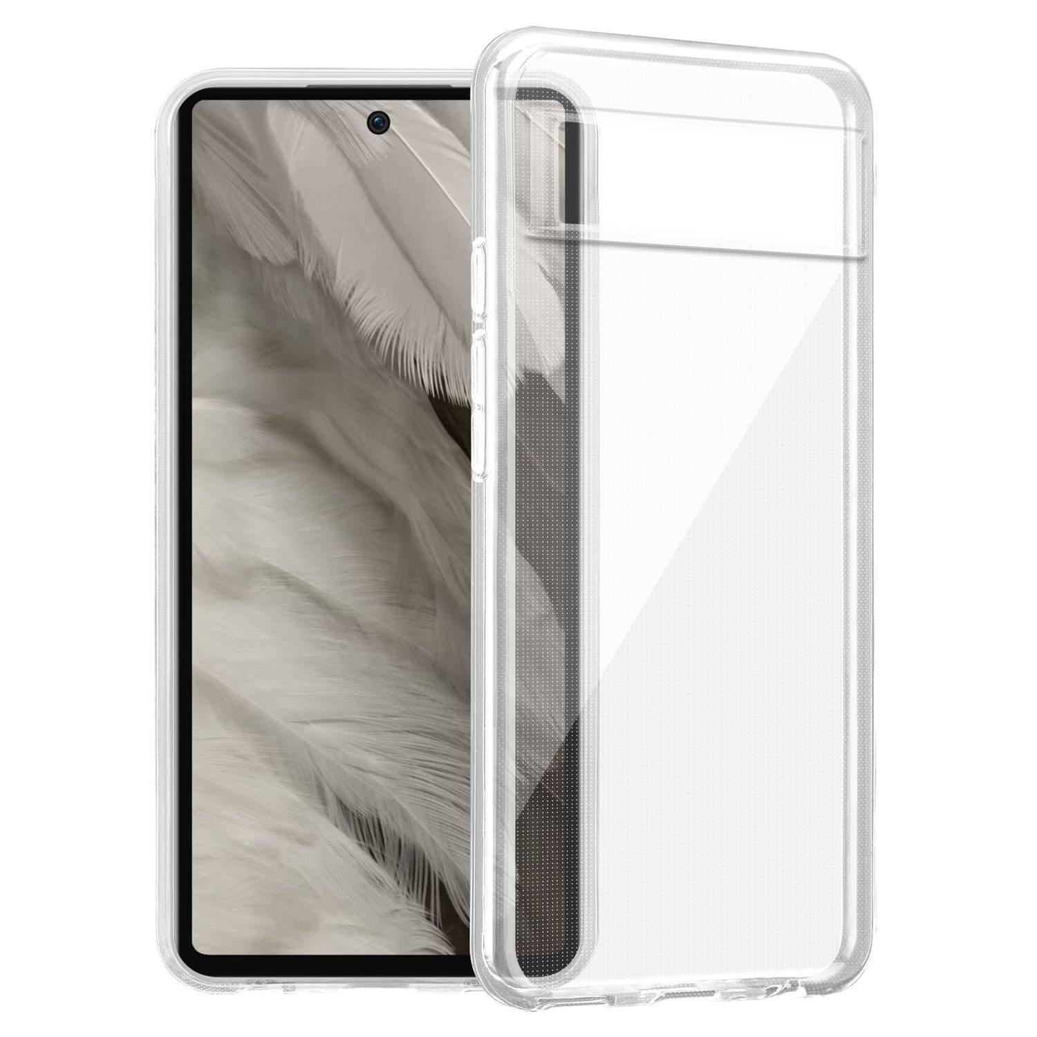 Cadorabo Handyhülle für Google Pixel 7A Hülle Google Pixel 7A, Hülle TPU Silikon Handy Schutzhülle Slim Transparent Case Cover