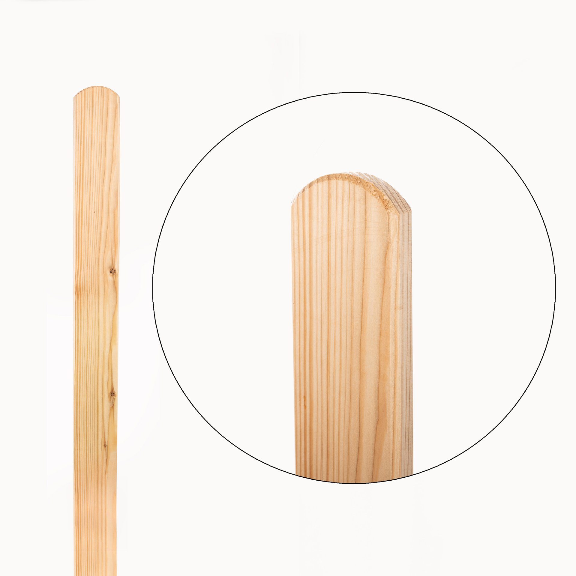 Mega-Holz Holzzaun Zaunlatten-Paket "Usedom" (gehobelt,Kopf gerundet) günstig online kaufen
