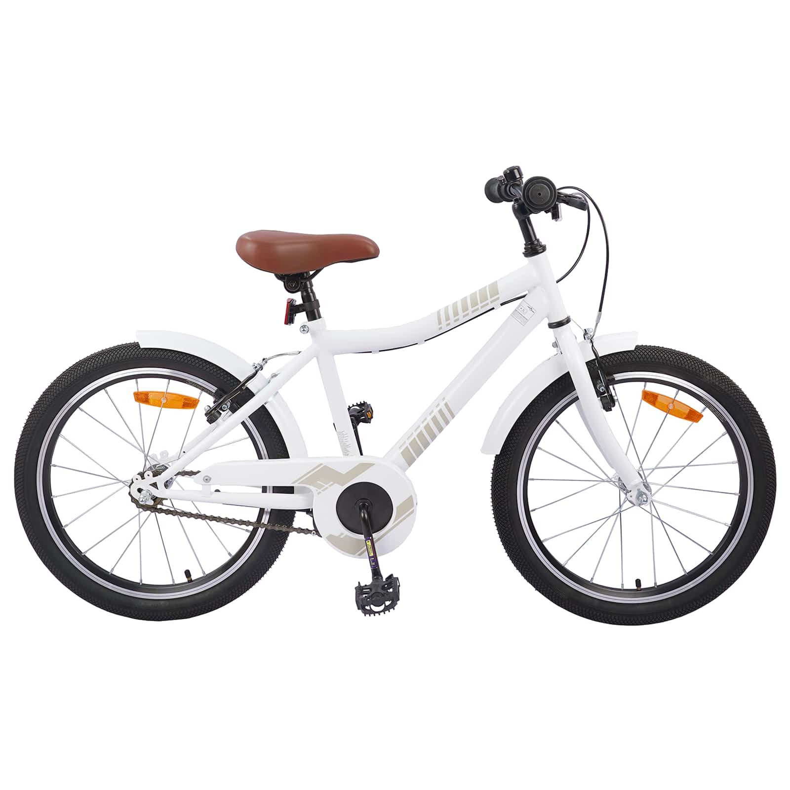 vidaXL Kinderfahrrad 158 x 53 x 100 cm Kinderfahrrad 24 Zoll für 8-12 Jahre alt weiß