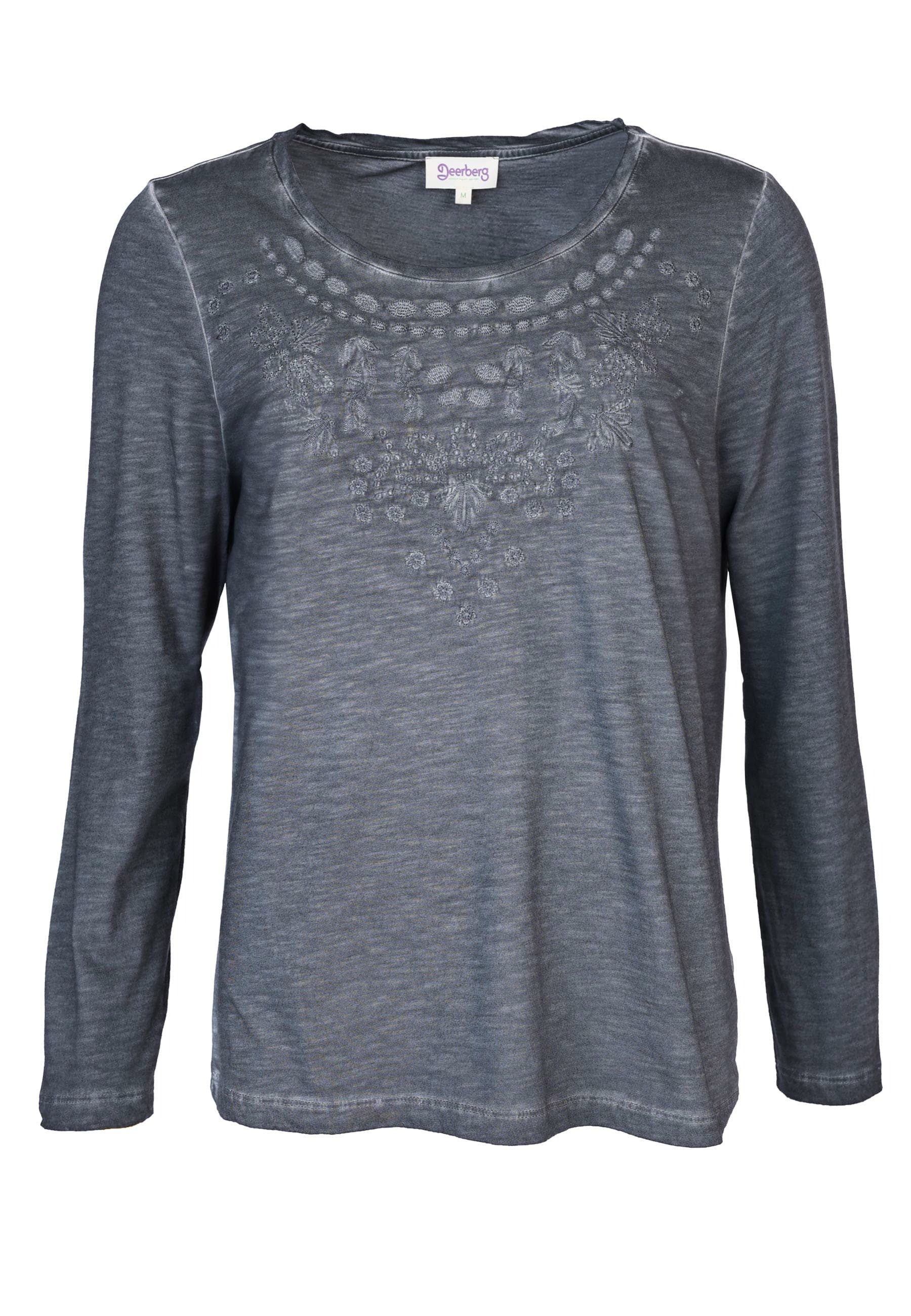 Deerberg Langarmshirt Lonnisa Stickdetails günstig online kaufen
