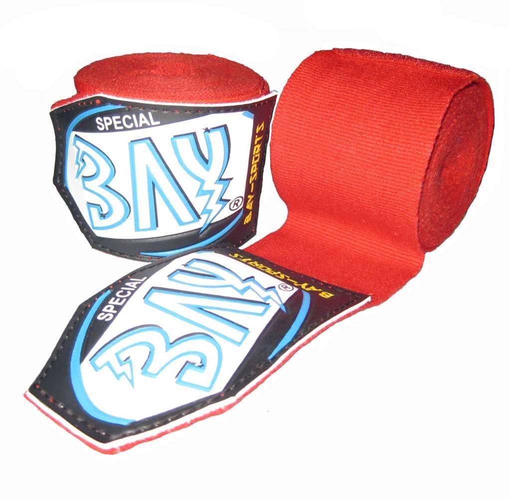 BAY-Sports Boxbandagen Look 2,5 m Handbandagen Kickboxen blau Box-Bandagen Boxen