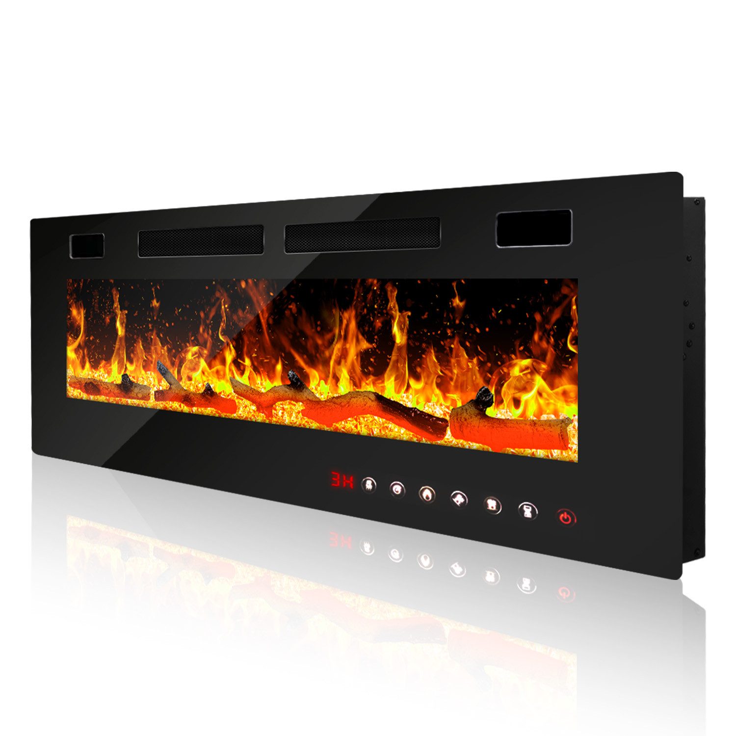 Clanmacy Elektrokamin Elektrokamin Wandkamin Kamin 750/1500W günstig online kaufen