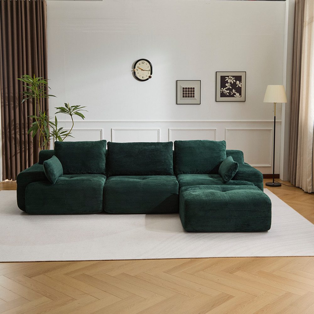 Leawin Sofa Sofa 3-2-1 Sitzer mit Schlaffunktion – Wohnzimmersofa modern & bequem, Bequemes Sofa mit Bettfunktion – modern, kompakt und flexibel nutzbar