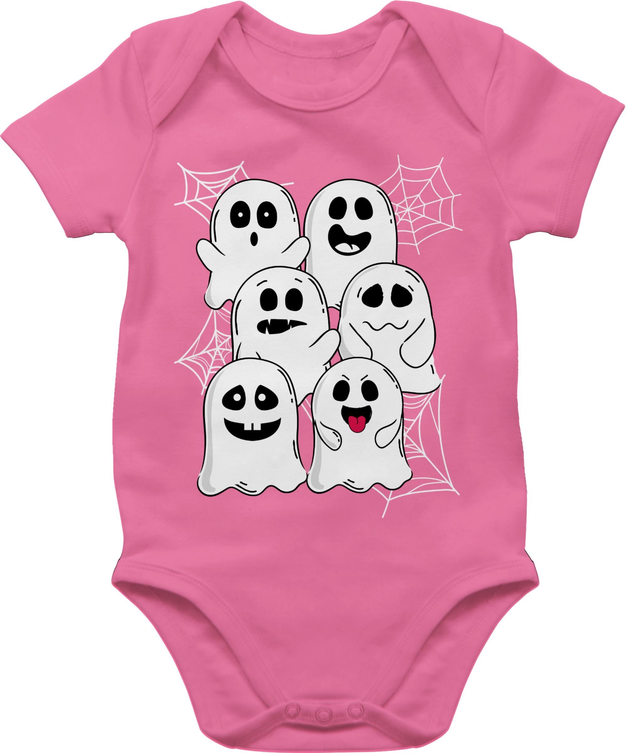 Shirtracer Shirtbody Lustige Geister Gespenster Geist Gespenst Halloween Kostüme für Baby 3 Pink