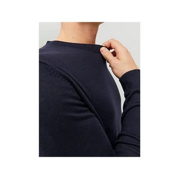 Jack & Jones V-Ausschnitt-Pullover blau passform textil (1-tlg)