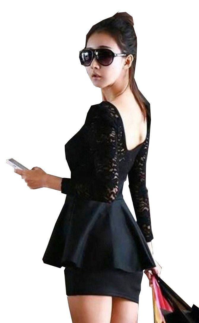 Volantrock mit Kleid Partykleid M.609 Mississhop und Tunika Spitzeärmeln
