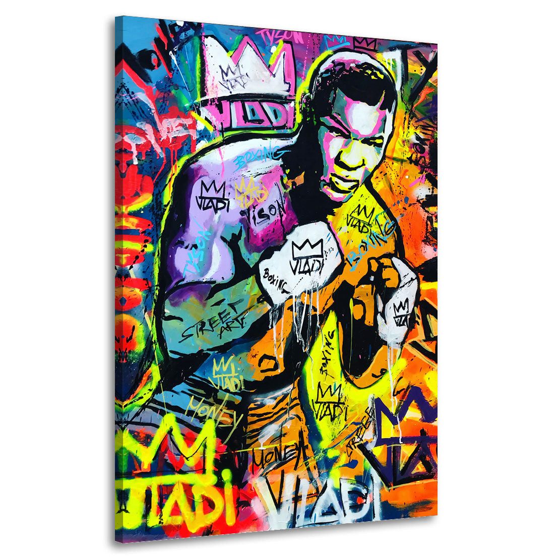 Artedinoi Leinwandbild Pop Art Boxer Sport Wandbild Leinwandbild Deko Kunst XL