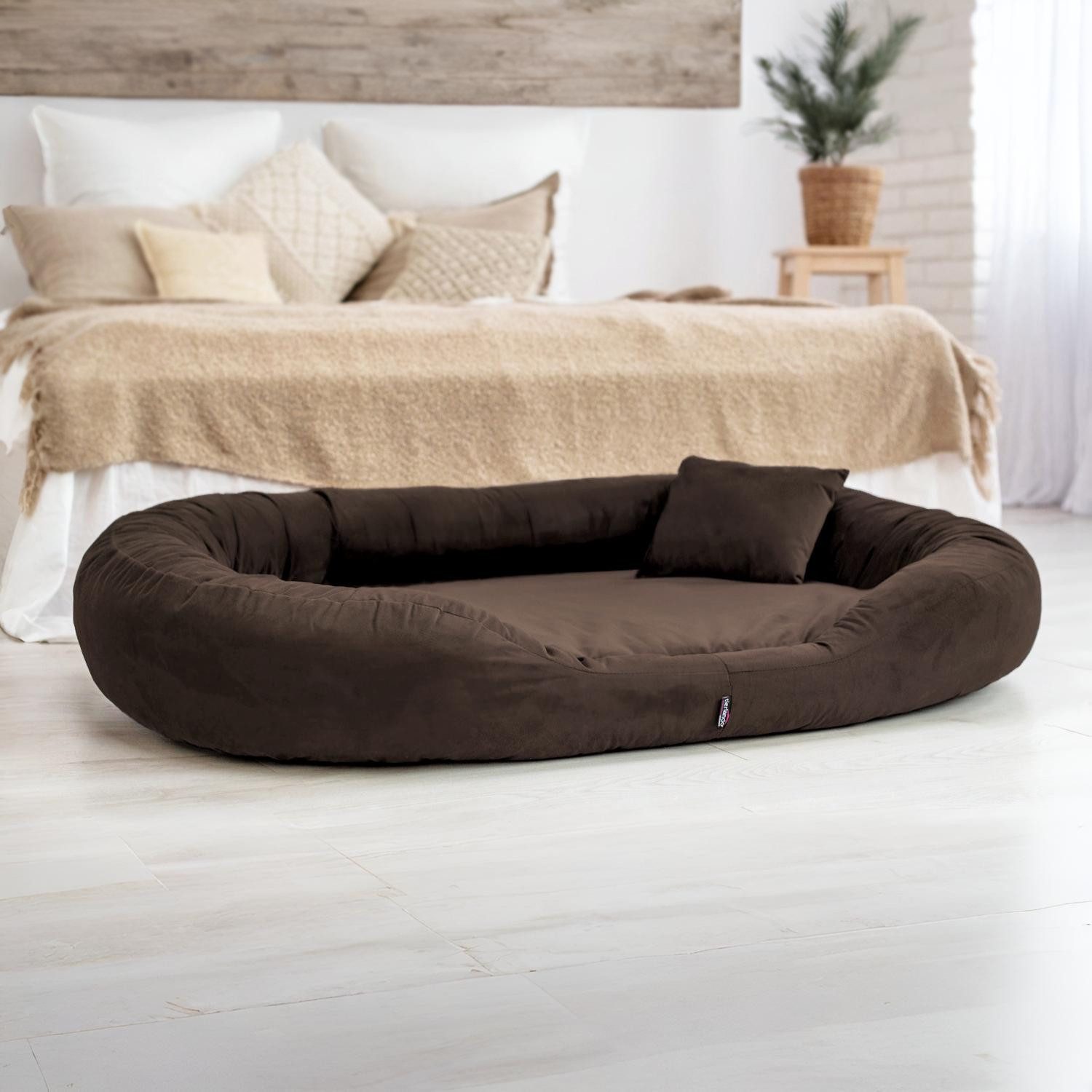 tierlando® Tierbett Orthopädisches Hundebett SAMMY SOFT, High-Tech-Velours, L - XXXXL