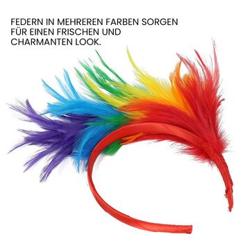 MAGICSHE Haarspange 2-Bunte Federn Kopfschmuck, 2-tlg., Charmante Kopfbedeckung