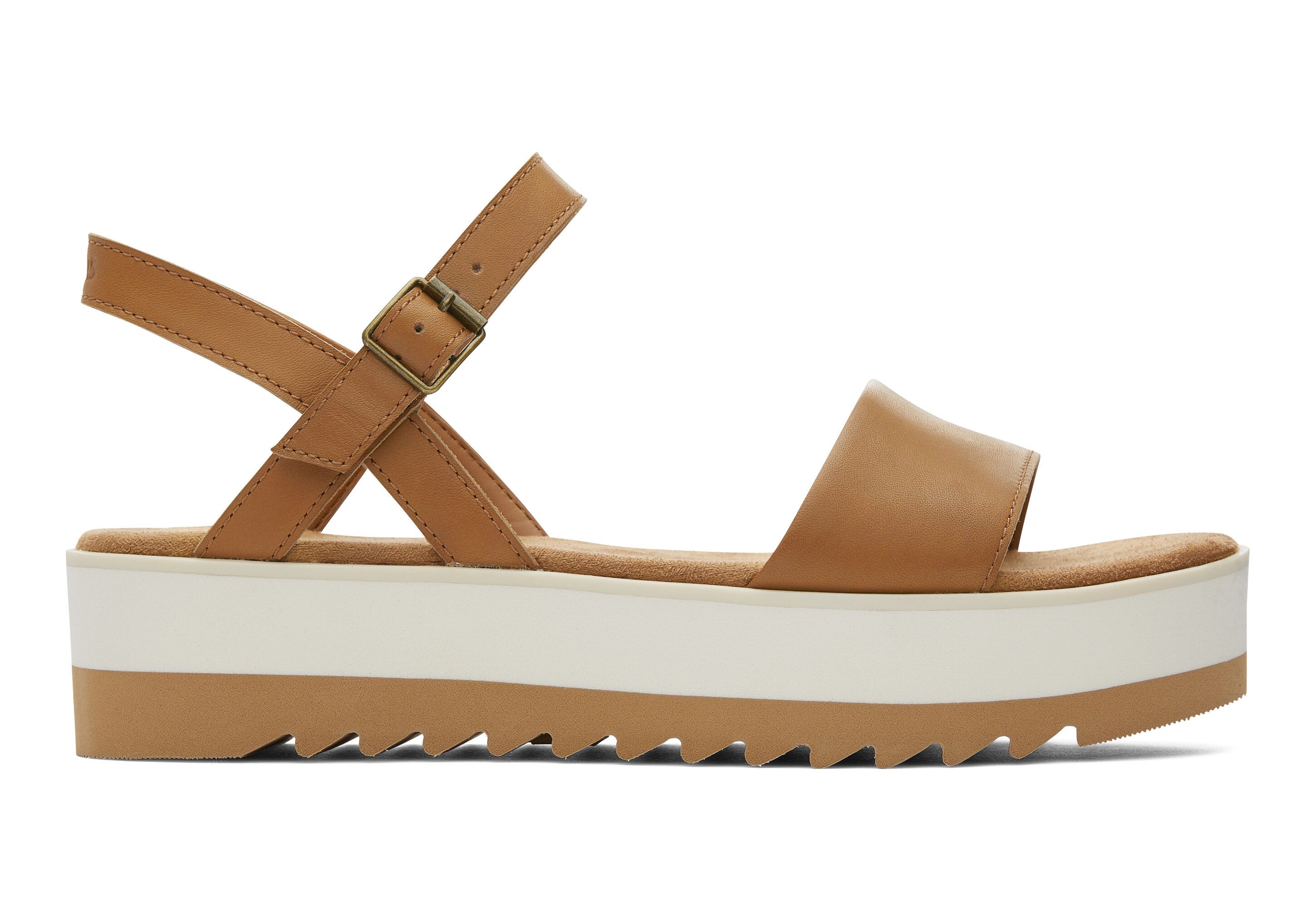 Brynn Vetiver Leder-Plateau-Sandale Plateausandale