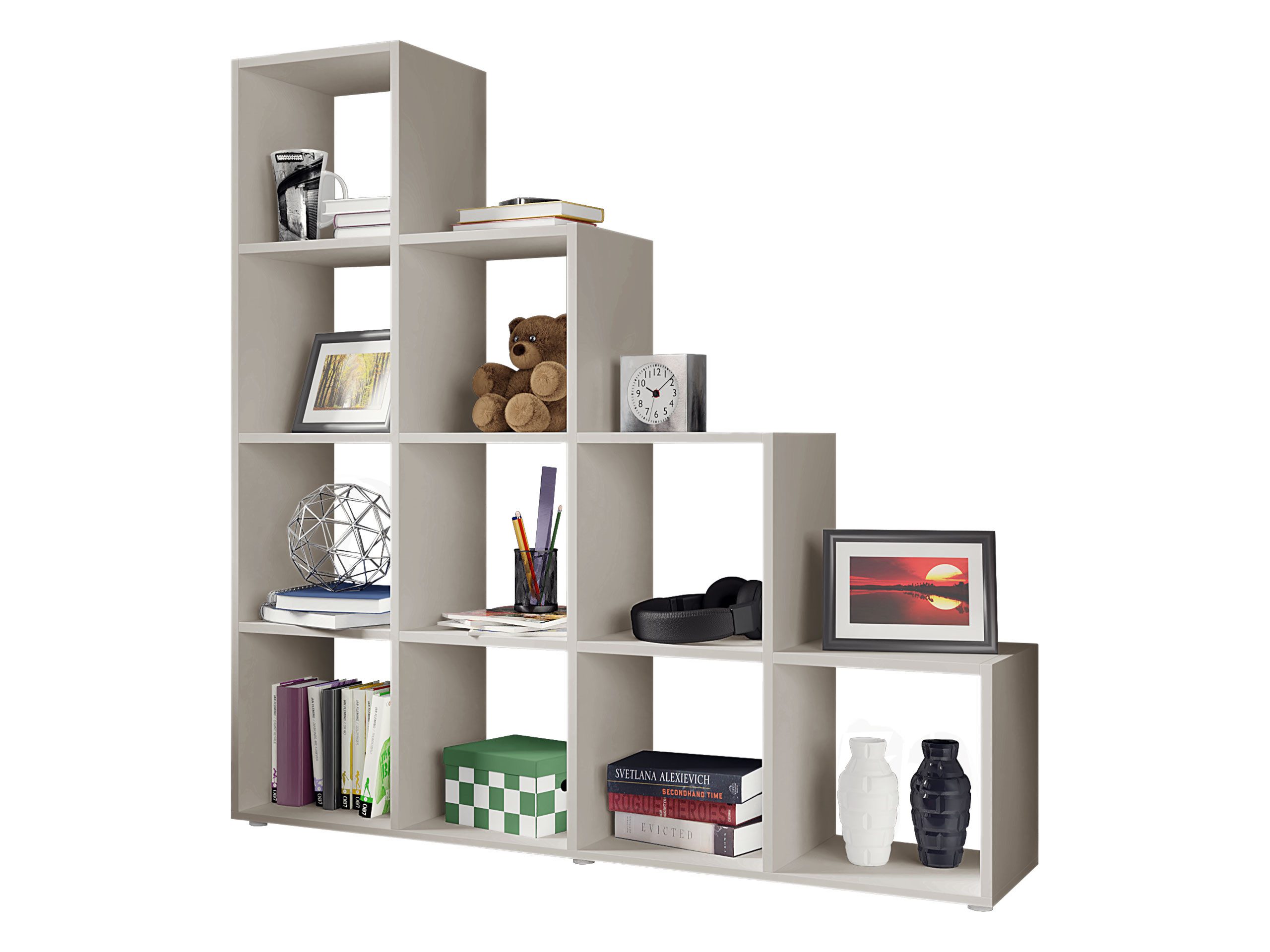 MIRJAN24 Regal Trio 013, 10 Fächer, 139x33x142 cm