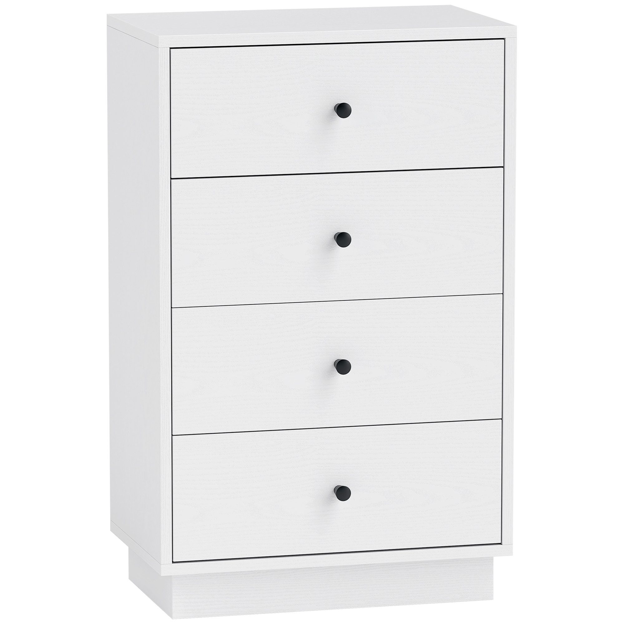 HOMCOM Kommode mit 7 Schubladen, im Modern Stil (Schrank aus Holzwerkstoff, 1 St., Sideboard), für Wohnzimmer Schlafzimmer Flur 47 x 29 x 75 cm Weiß