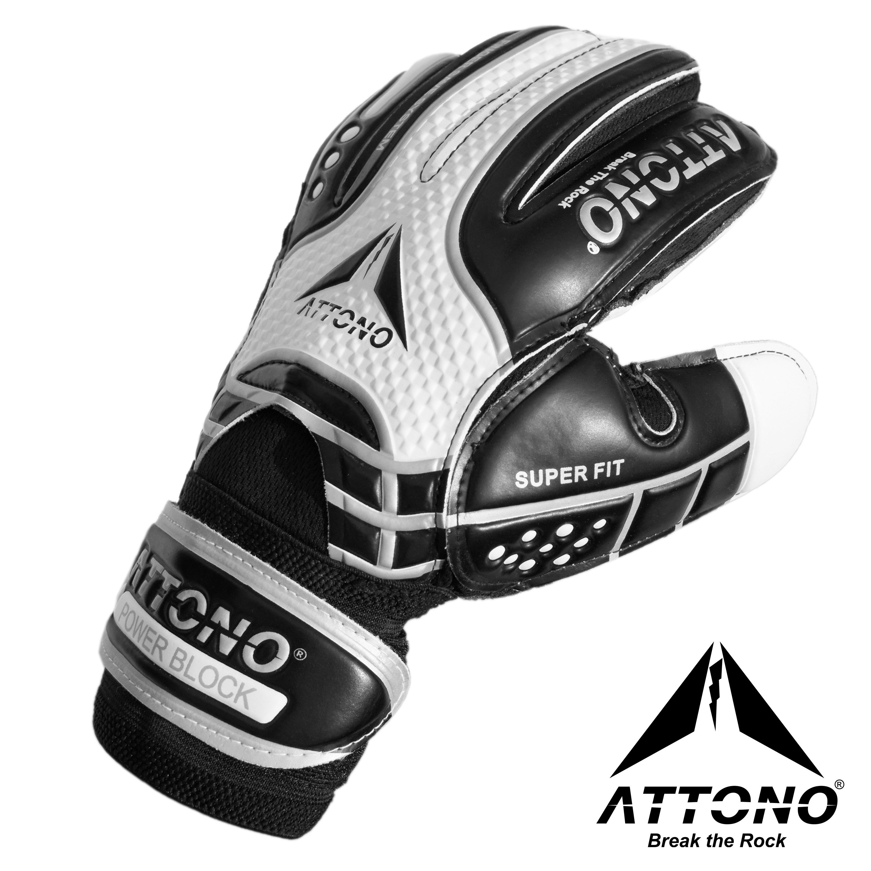 ATTONO Torwarthandschuhe Torwarthandschuhe "POWER BLOCK" Erwachsene Kinder Fingersave