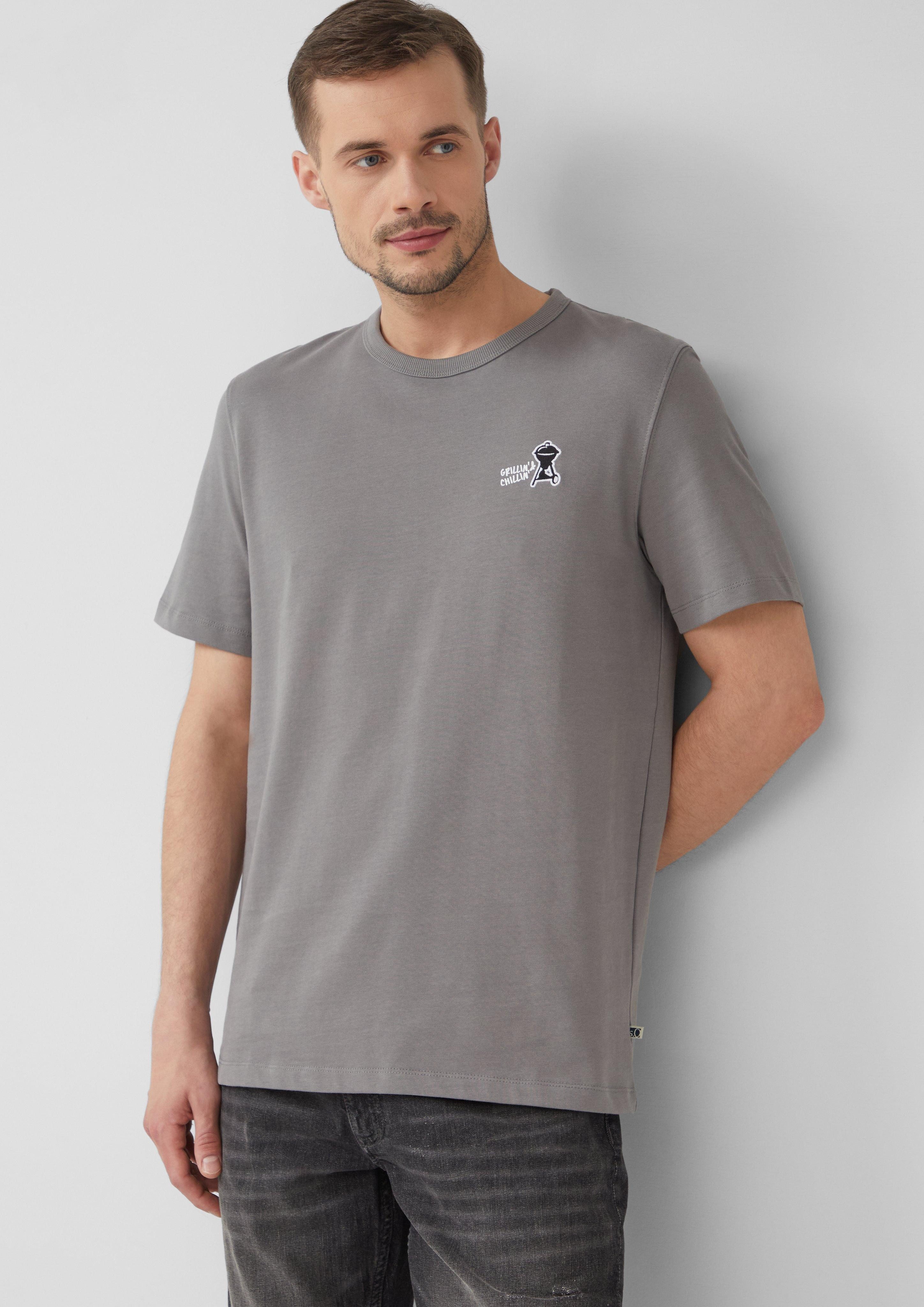 s.Oliver Kurzarmshirt T-Shirt mit Grill-Motiv günstig online kaufen