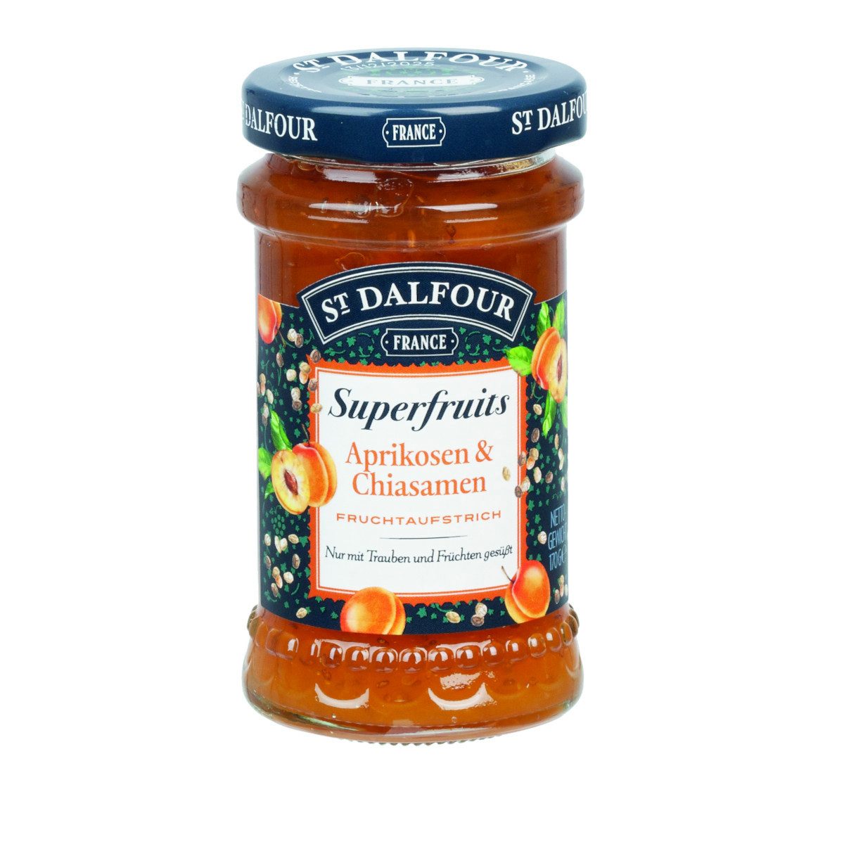 ST DALFOUR Fruchtaufstrich, St. Dalfour Superfruits Aprikosen und Chiasamen Fruchtaufstrich 170g