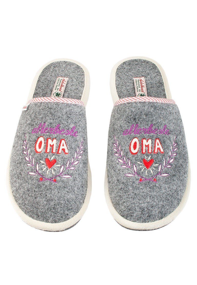 ADELHEID Allerbeste Oma Filzpantoffel Pantoffel