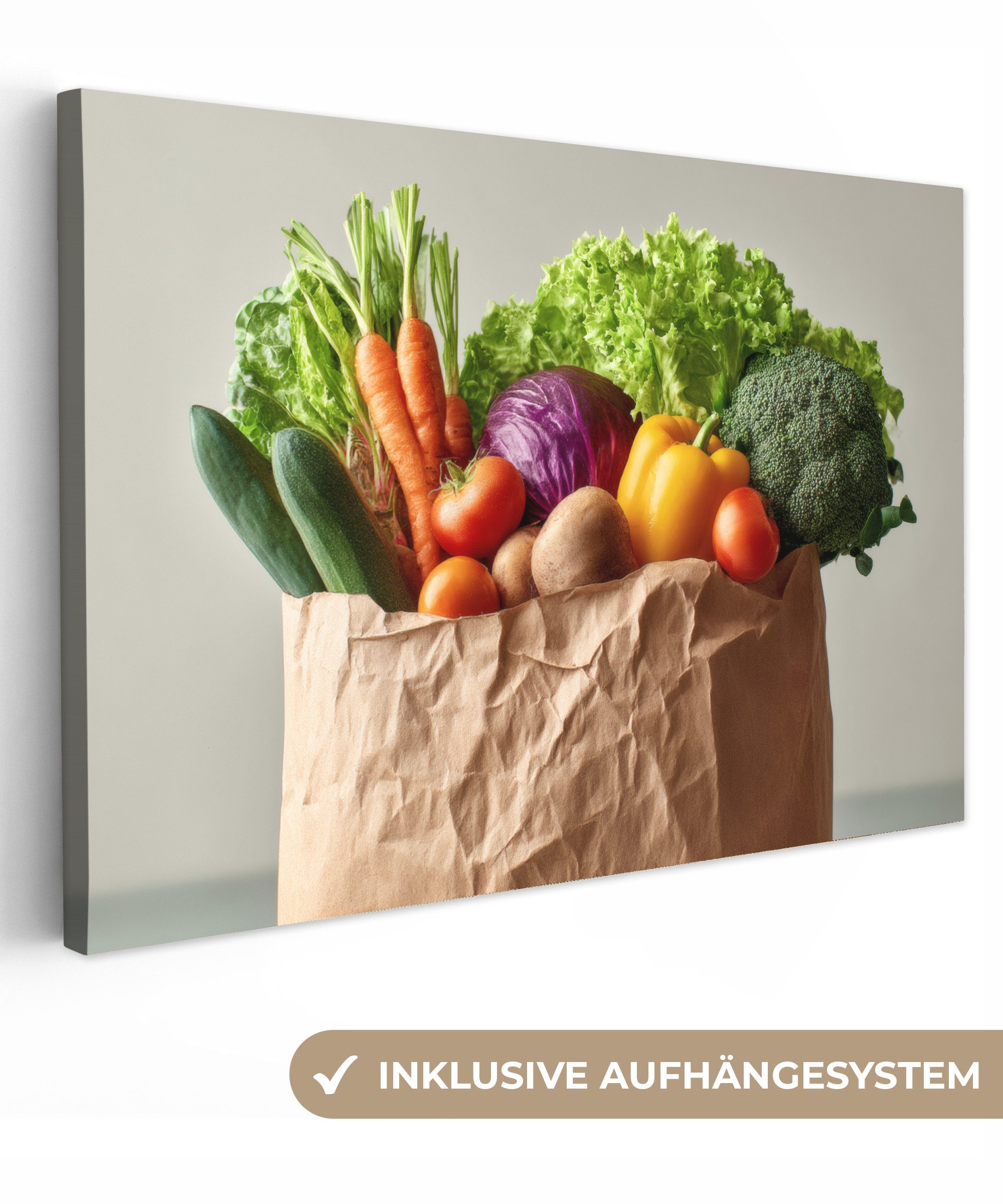 OneMillionCanvasses® Leinwandbild Papiere - Lebensmittel - günstig online kaufen