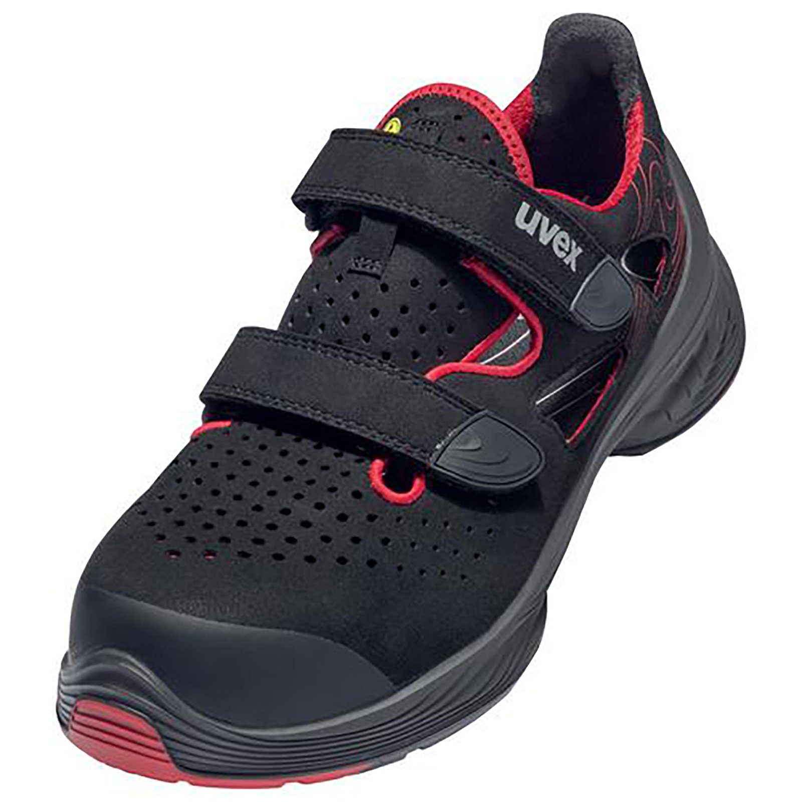 1 G2 Sandalen S1P schwarz, rot Weite 10 Sicherheitsschuh