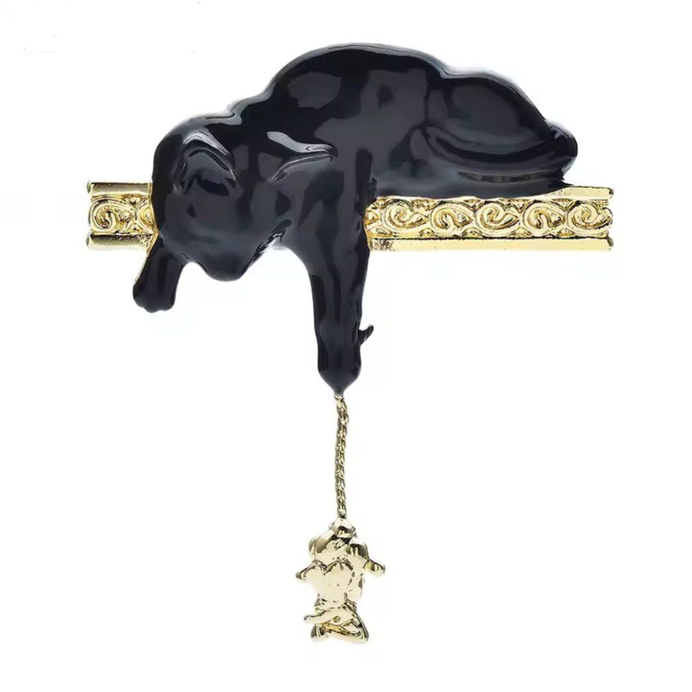 Dark-Desires Brosche Nostalgische Brosche spielende Katze mit Maus, Damen B günstig online kaufen