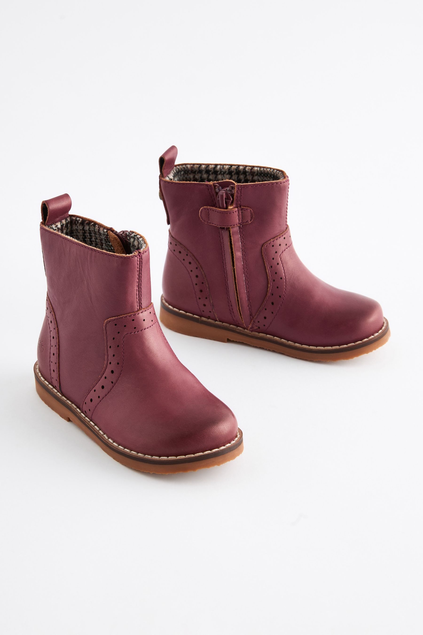 Next Warm gefütterte Lederstiefeletten Stiefelette (1-tlg) günstig online kaufen