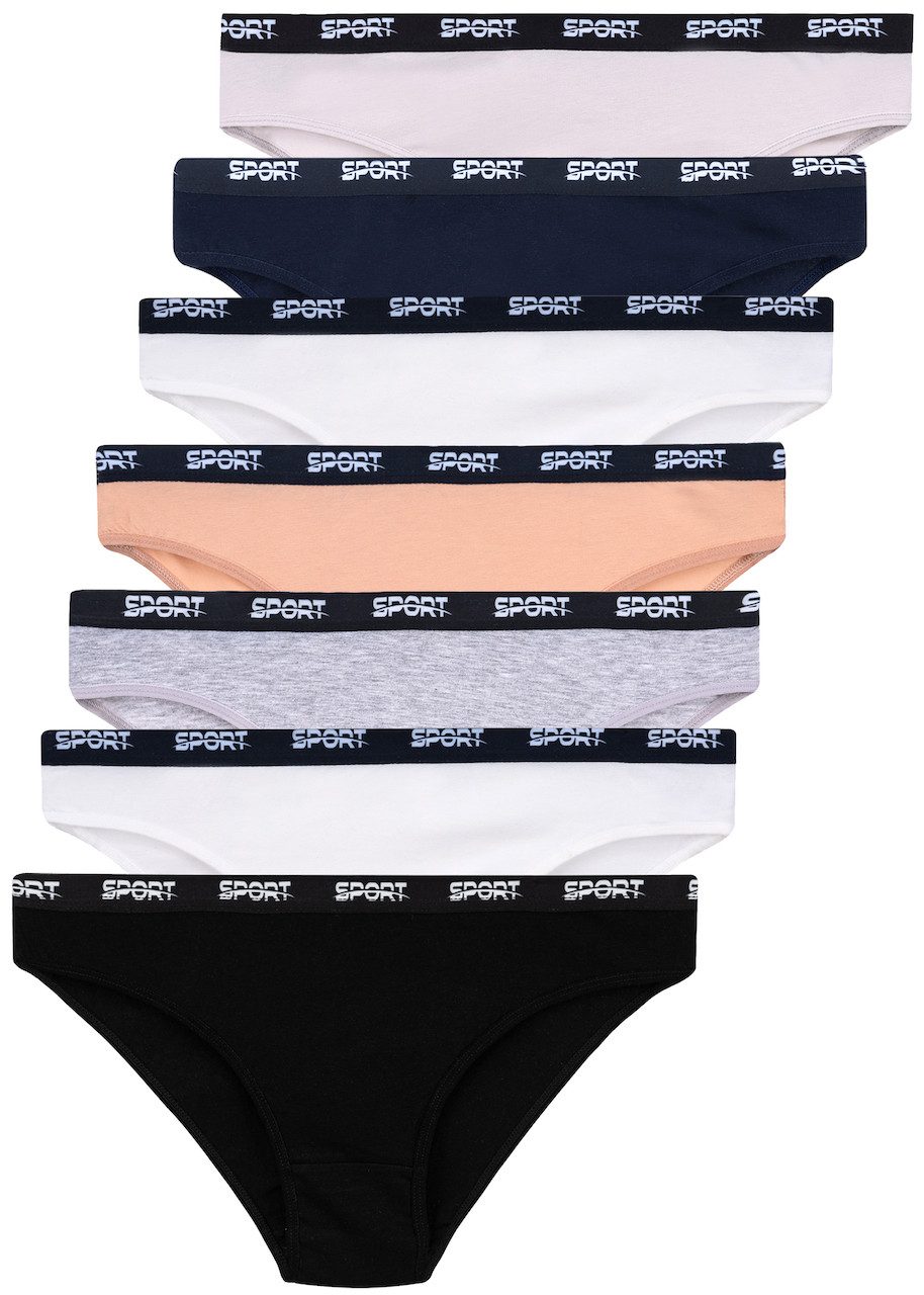 Slip 7er Set Slips - Sport - Bunt