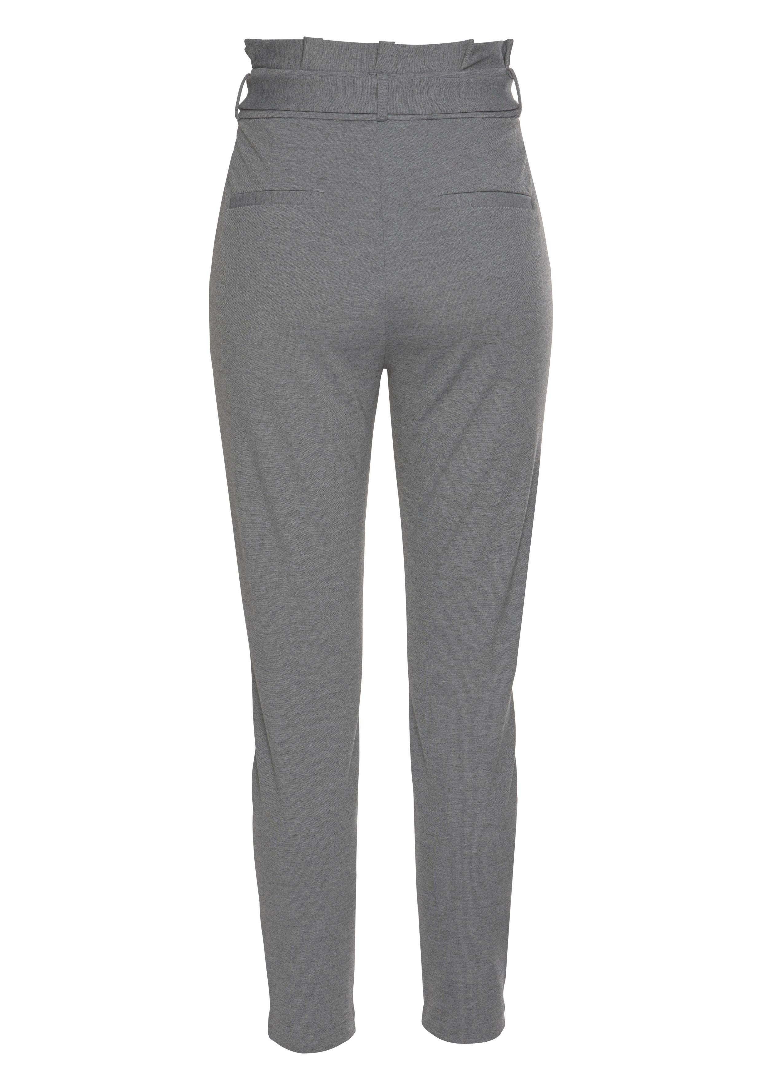 Moda PAPERBAG grey Pants VMEVA Jogger medium Vero melange