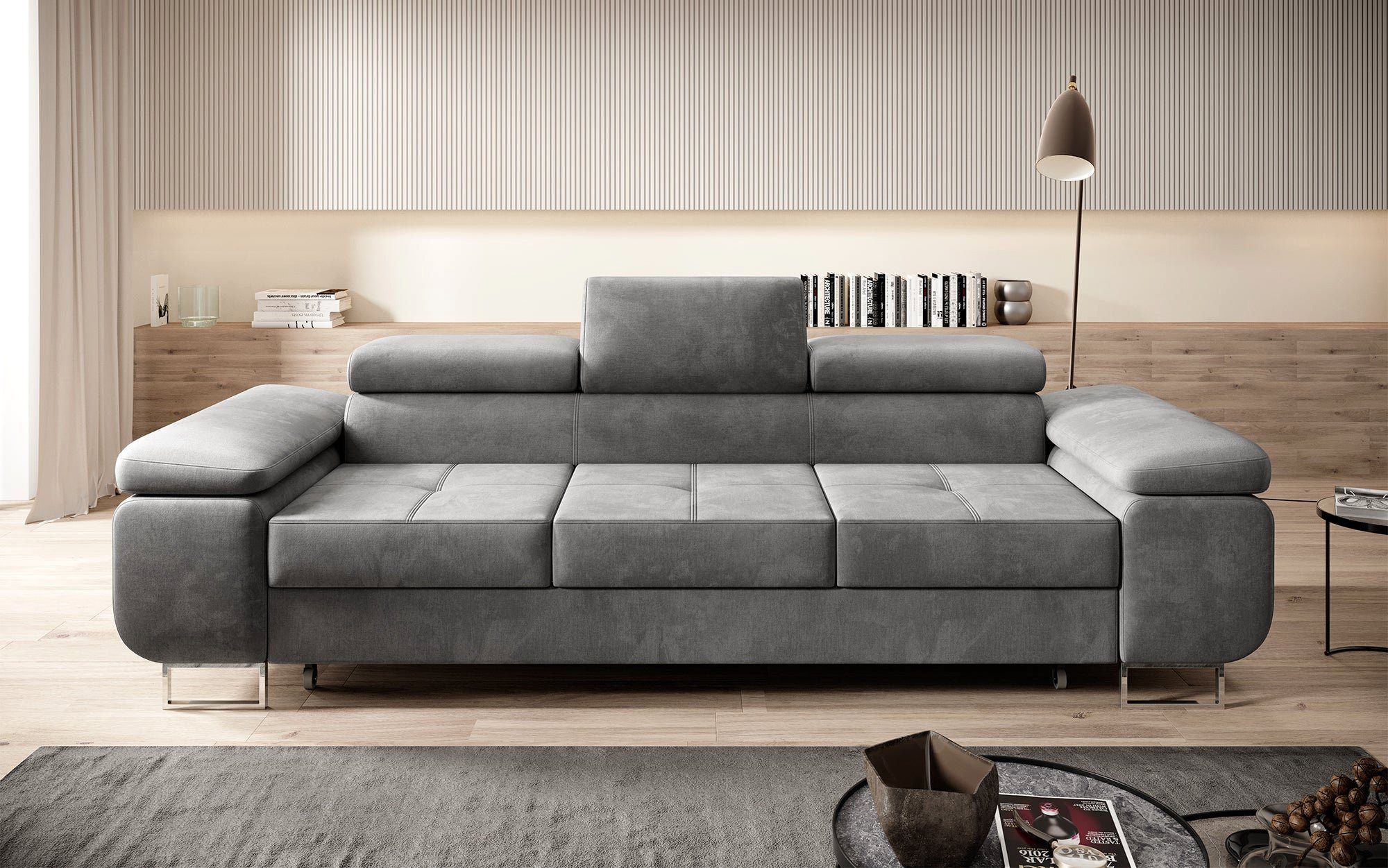 Baidani Sofa Siera mit Schlaffunktion (Samt)