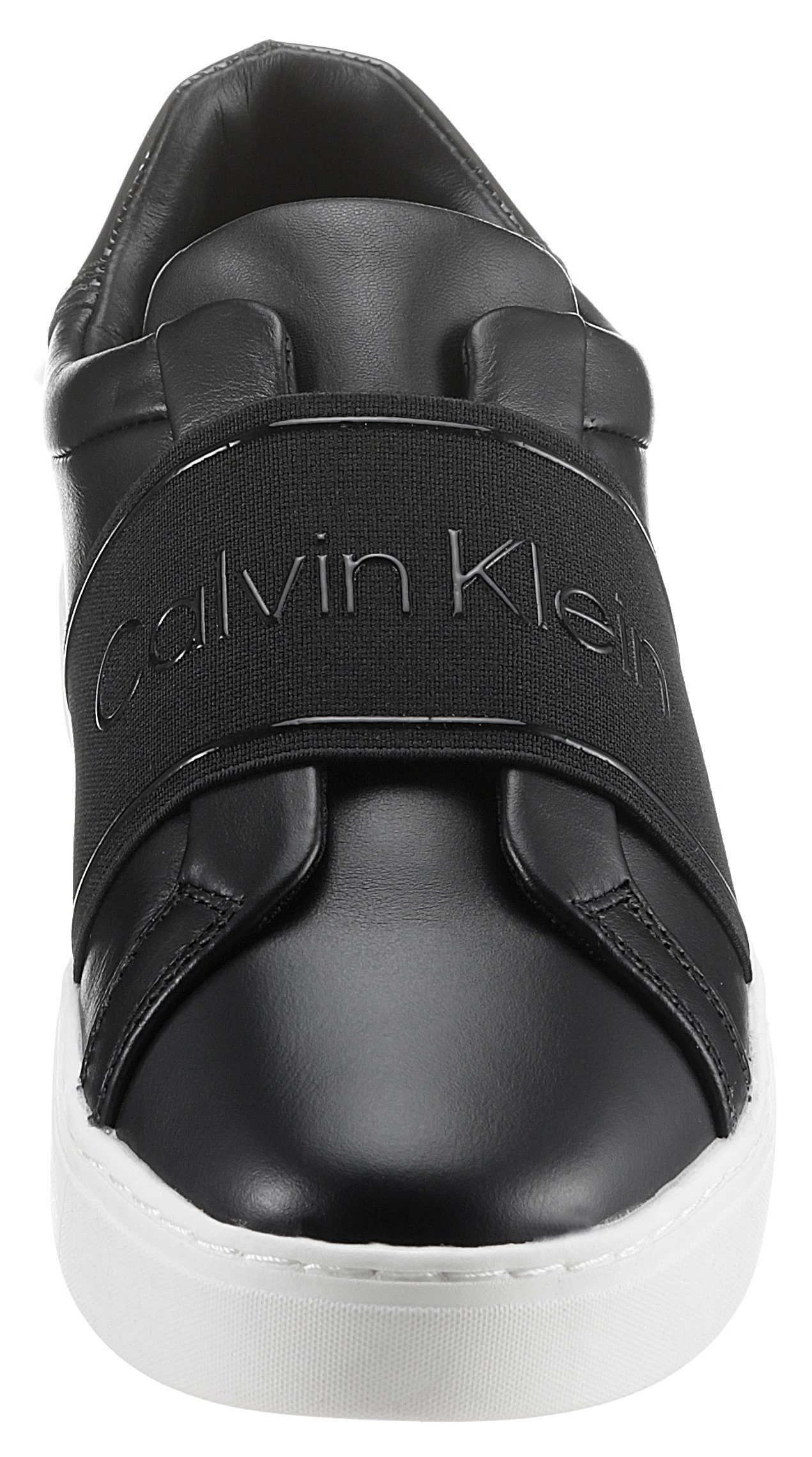 Schlupfen zum schwarz CUPSOLE Calvin Sneaker Klein ON SLIP Slip-On