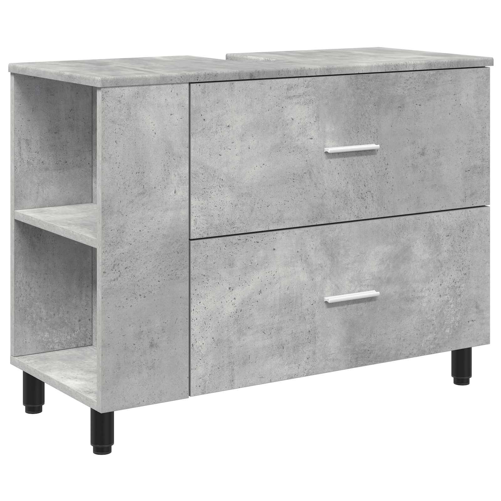 vidaXL Badezimmerspiegelschrank Waschtisch Betongrau 80 x 35 x 60 cm Holzwerkstoff (1-St)