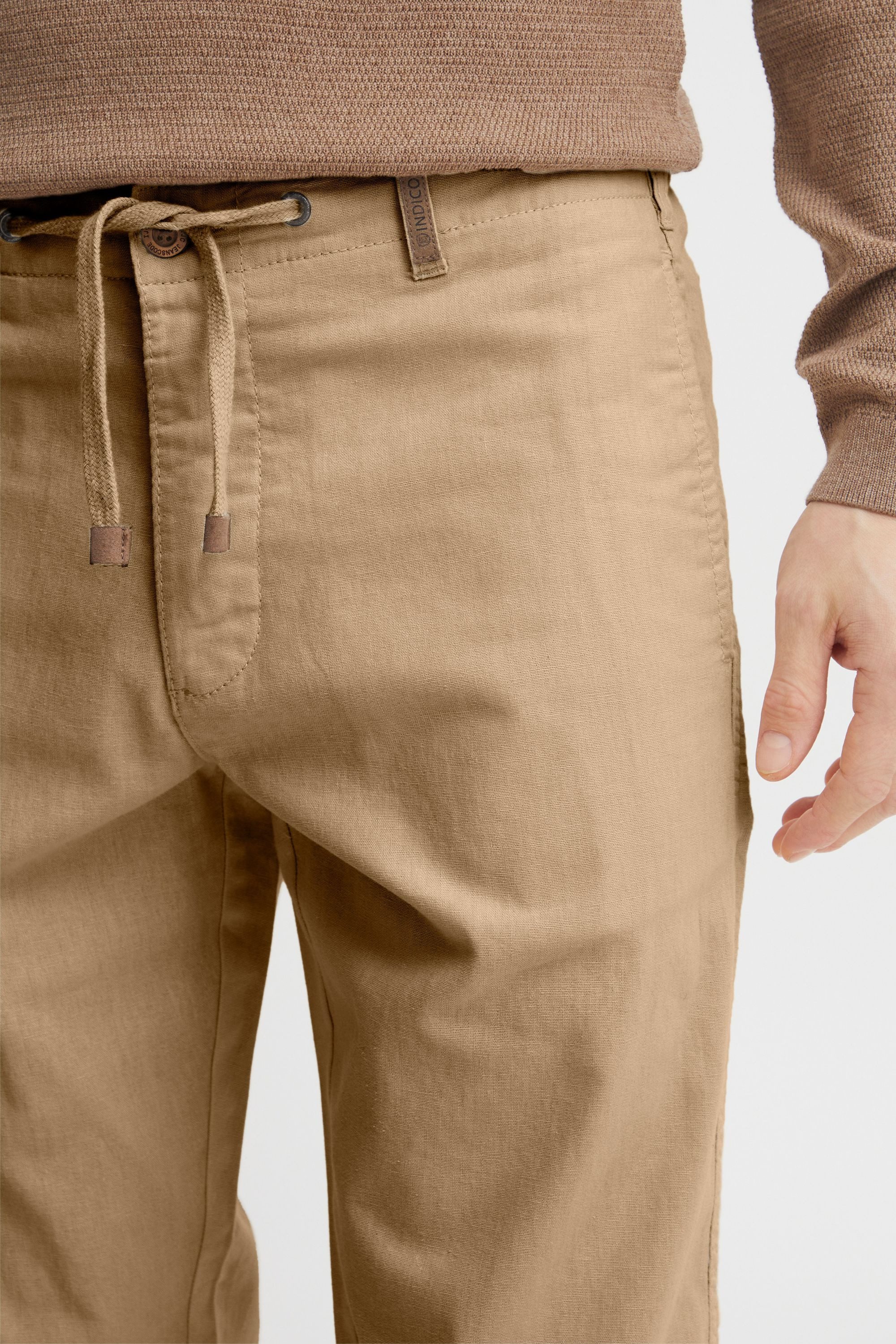 Indicode Leinenhose IDIves Lange Hose mit Tunnelzug am Bund
