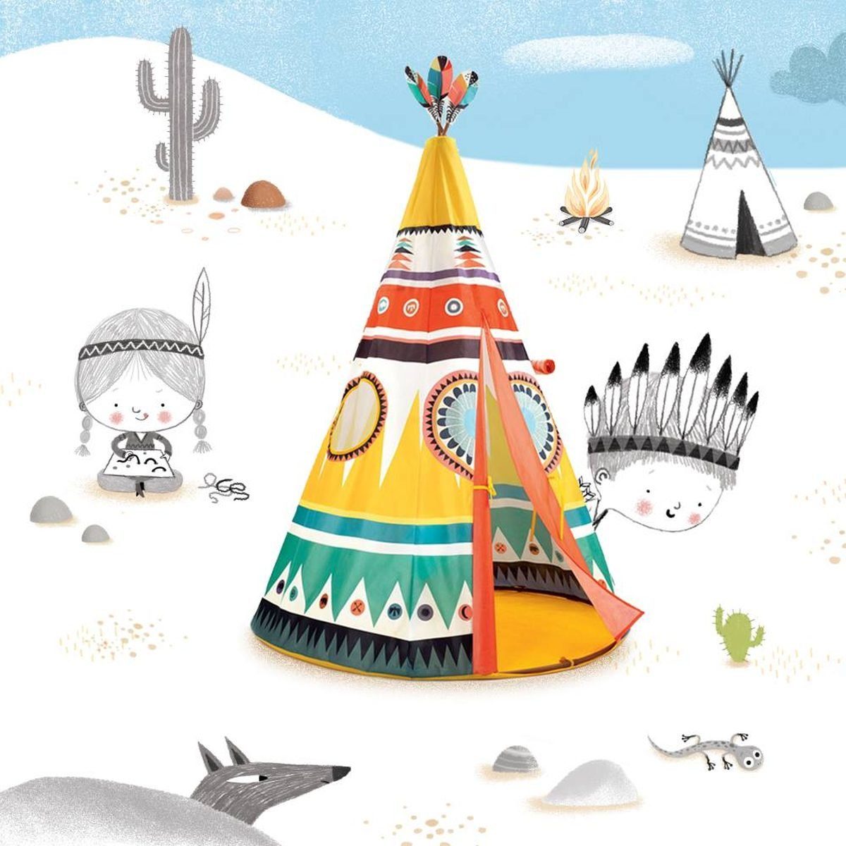 DJECO Spielzelt Tipi 164 cm hoch günstig online kaufen