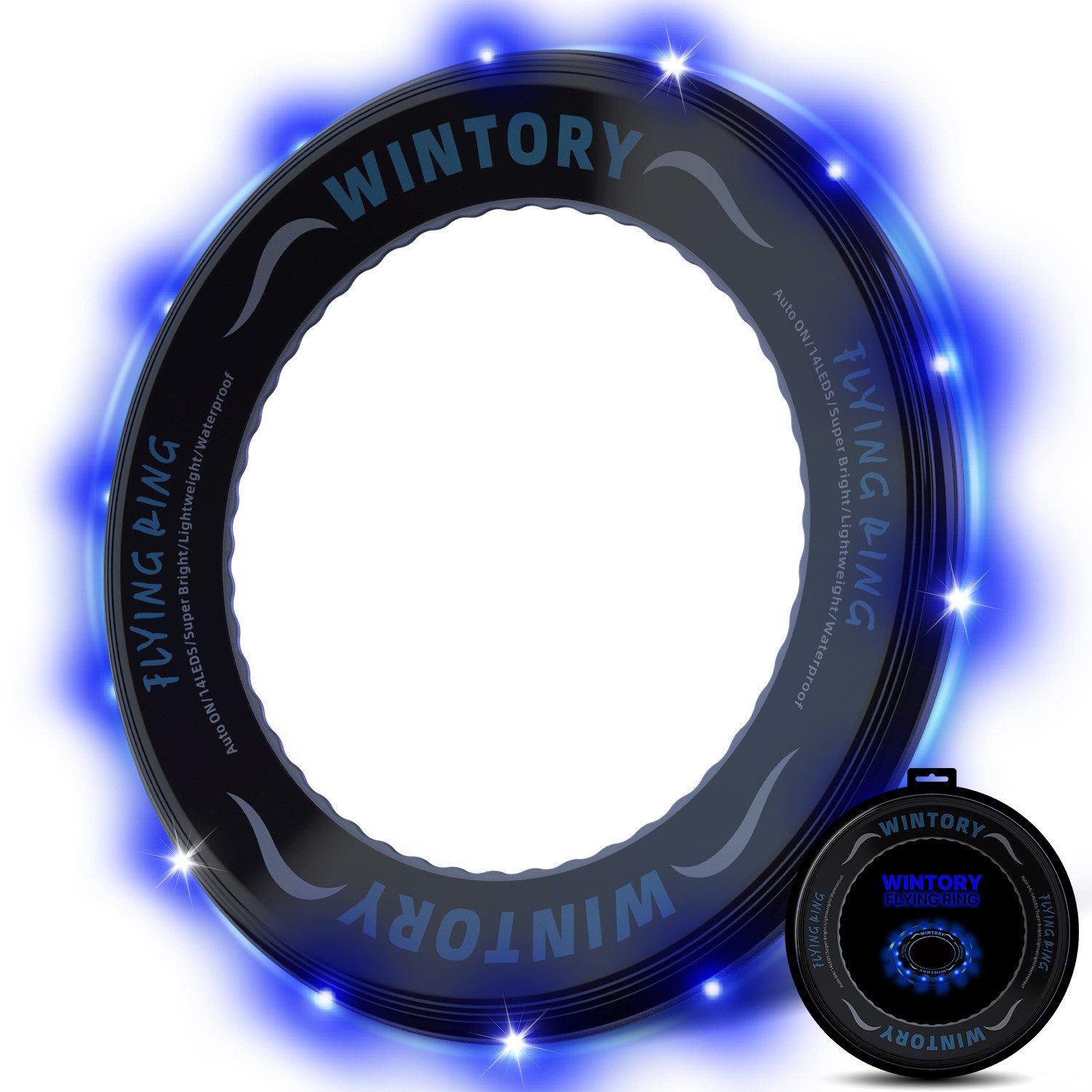 POPOLIC Wurfscheibe Fliegender Ring – 14 LEDs, hell, automatisches Aufleuch günstig online kaufen