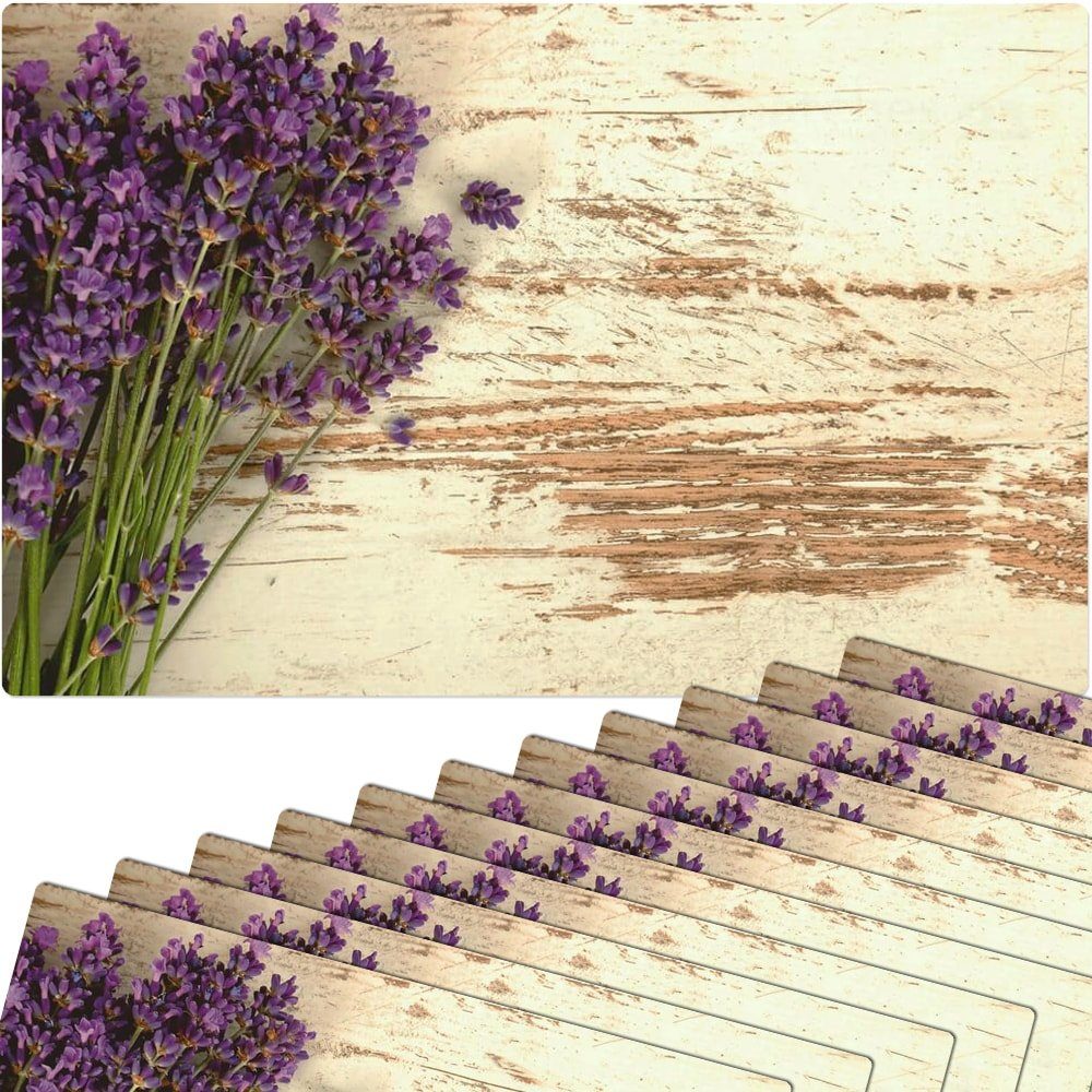 Platzset, Platzsets Lavendel Blüten 12 Stk, matches21 HOME & HOBBY, (12-St) | Tischsets