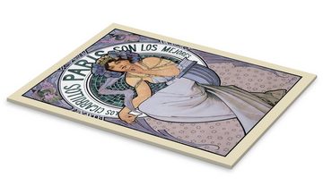 Posterlounge Acrylglasbild Alfons Mucha, Los Cigarrillos Paris Maquette, brunette, Malerei