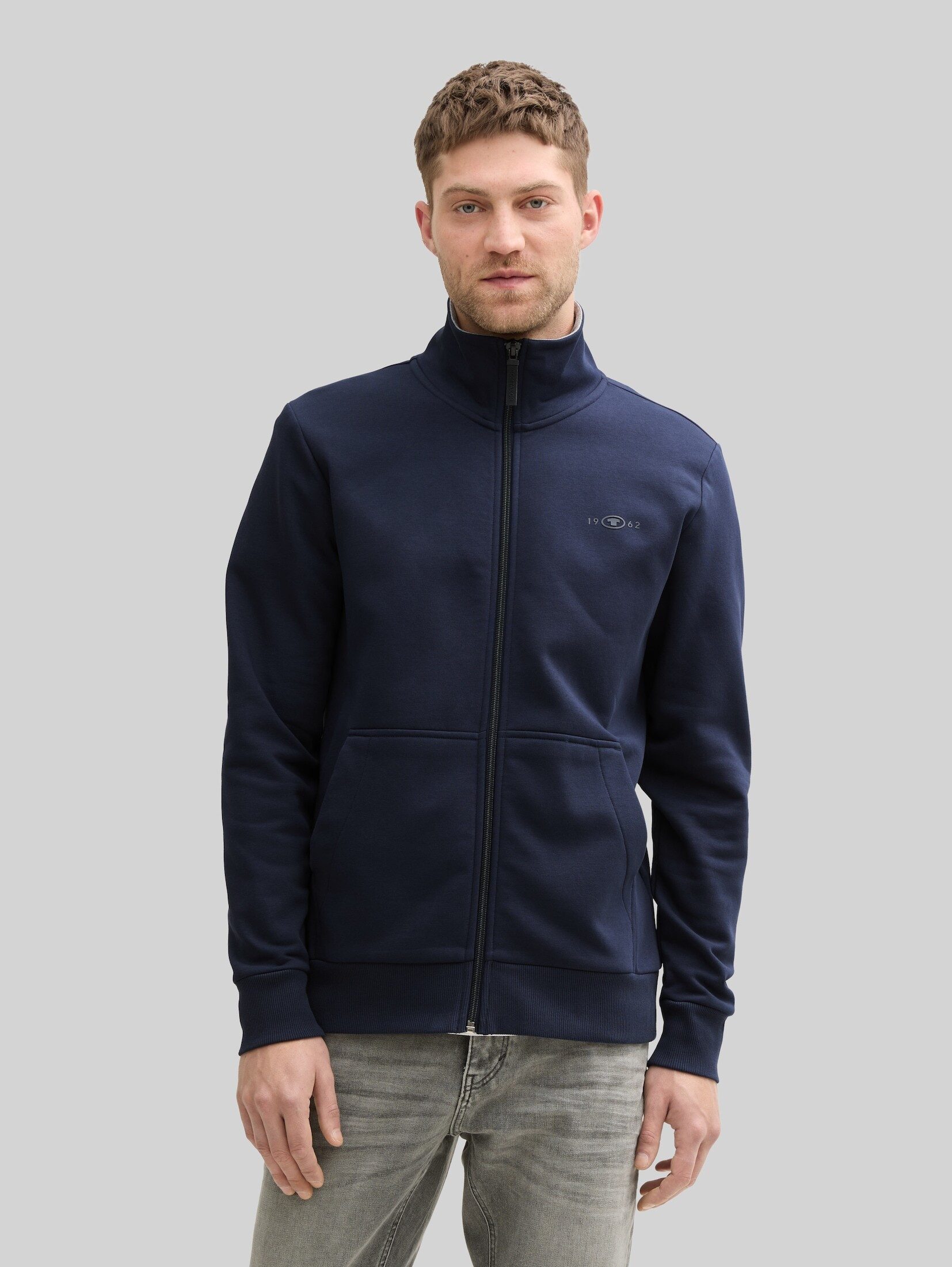 TOM TAILOR Sweatshirt Strick & Sweatshirts Sweatjacke mit Stehkragen