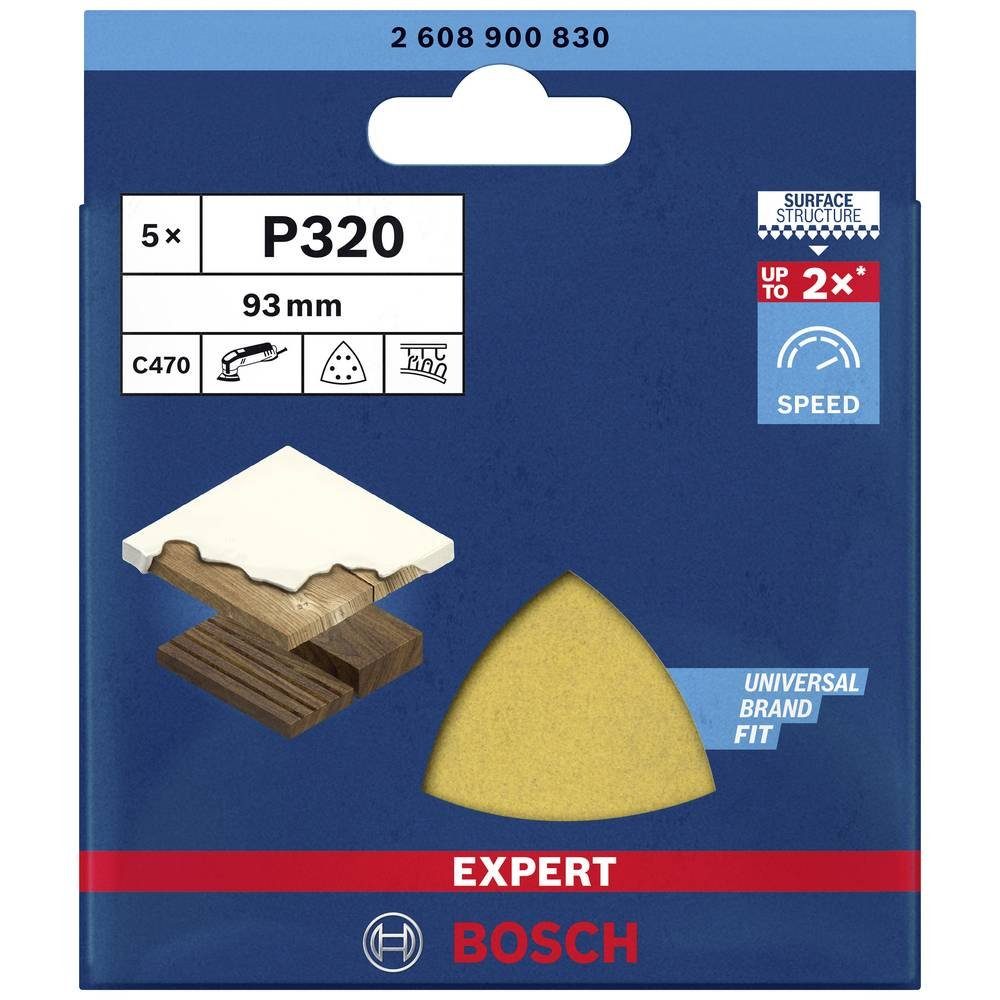 Thumbnail - BOSCH Schleifpapier Schleifpapier für Deltaschleifer, 93 mm, G 320, gelocht