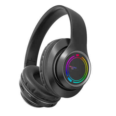 Diida Kabelloses Bluetooth-Headset,beleuchtetes Over-Ear-Gaming-kopfhörer Bluetooth-Kopfhörer (Kabelgebundenes Headset,Geräuschunterdrückung RGB)