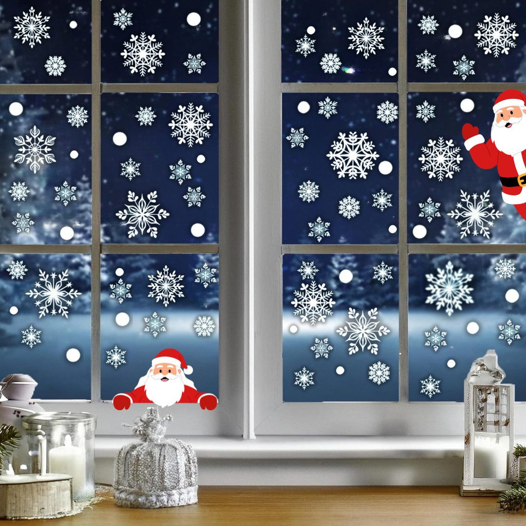 Montegoni Fenstersticker Festliche Fensteraufkleber, Schneeflocken, Fenster günstig online kaufen