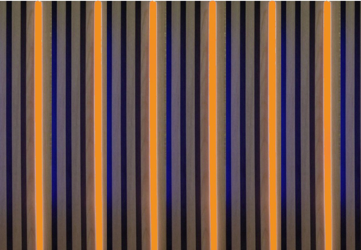 XENON LED Dekolicht 3671 LED Leuchte für Holz-Akustik-Paneele 6x50cm Netzteil Orange, Xenon / ORANGE