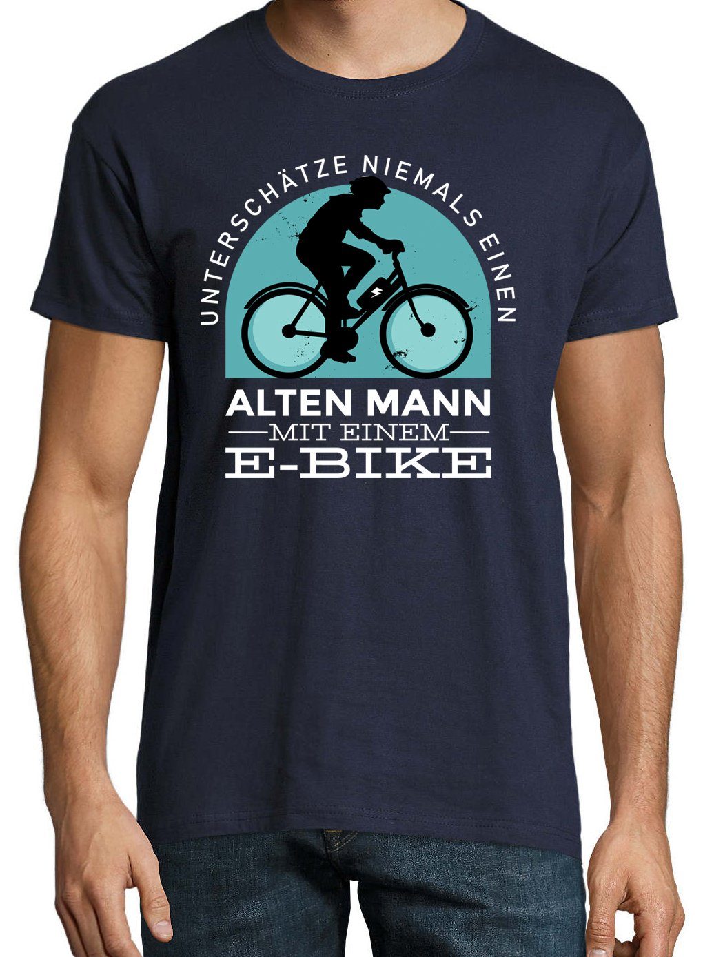 Youth Designz T-Shirt Alter Mann mit E-Bike Herren Shirt mit lustigem Fahrr günstig online kaufen