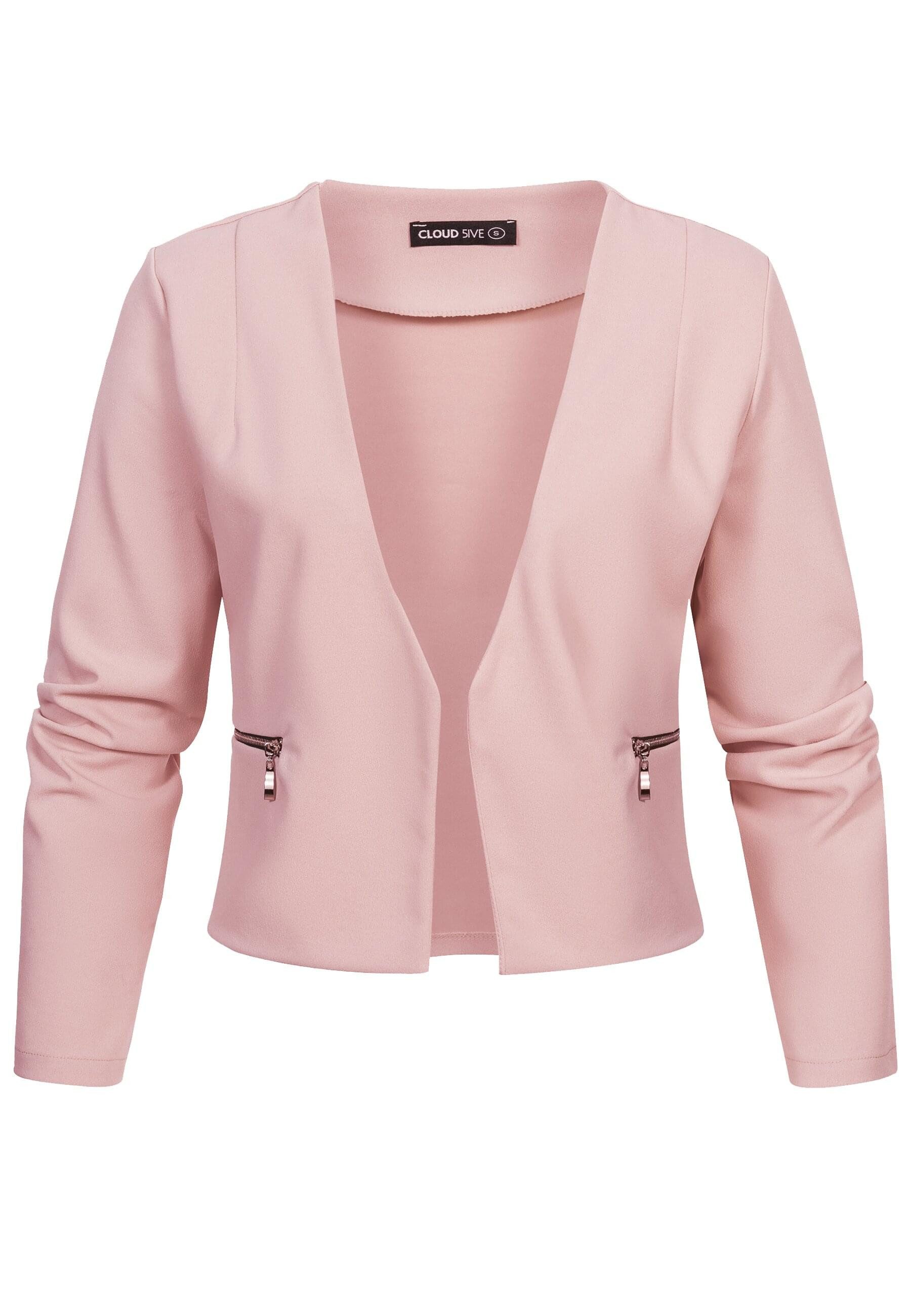 CLOUD 5IVE Strickjacke CLOUD 5IVE Short Blazer wit Zip-Pockets (1-tlg) günstig online kaufen