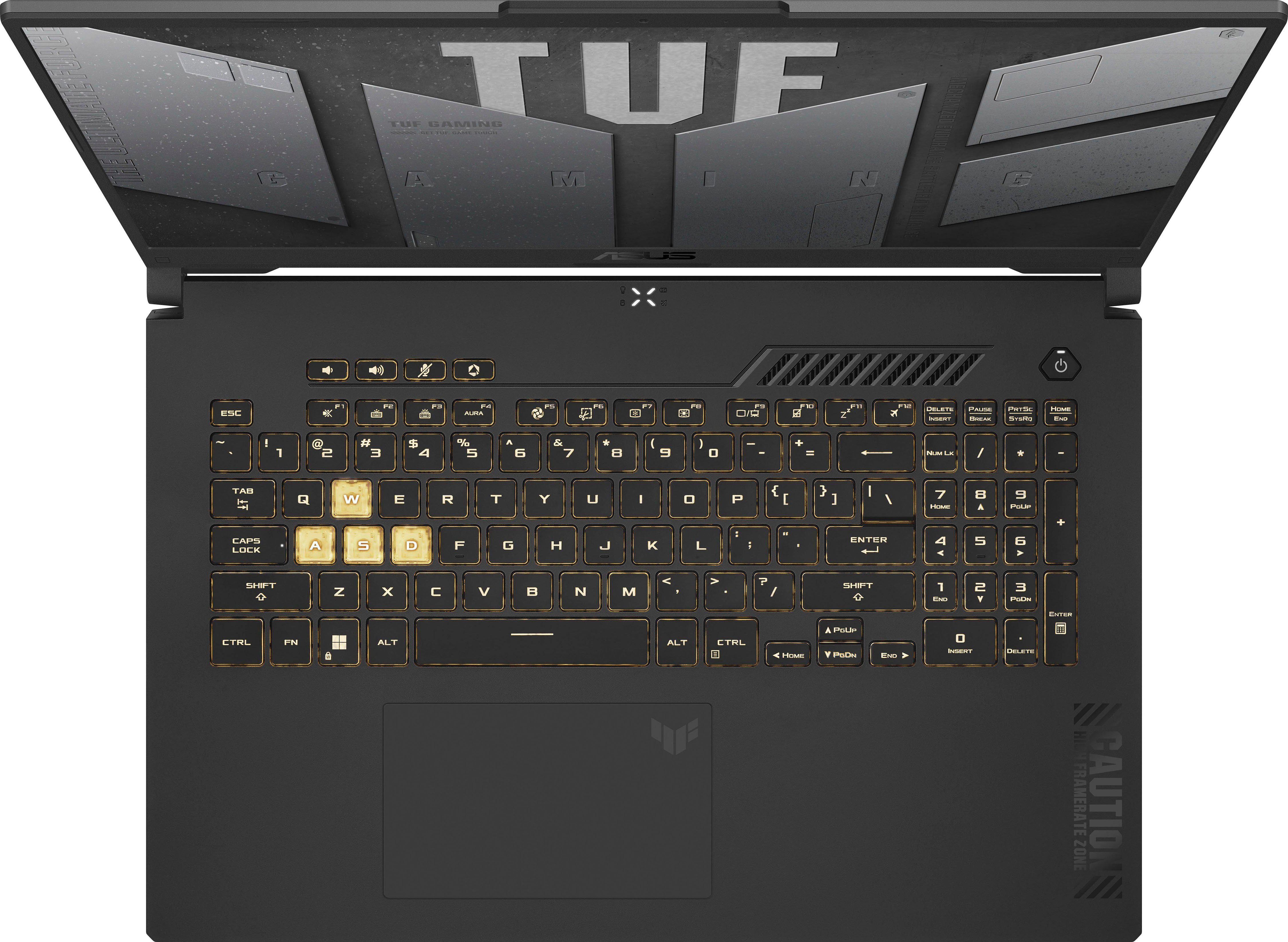 Asus TUF Gaming F17 FX707ZV4-HX018W Gaming-Notebook GeForce Intel i7 1000 12700H, cm/17,3 RTX Zoll, 4060, Core SSD) (43,9 GB