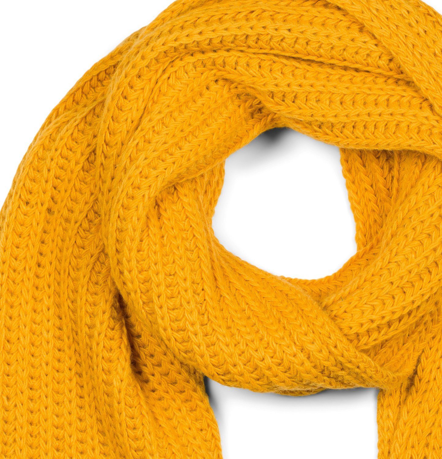 styleBREAKER Strickschal Langer Strick Schal mit Rippen und Perl Strickmust günstig online kaufen