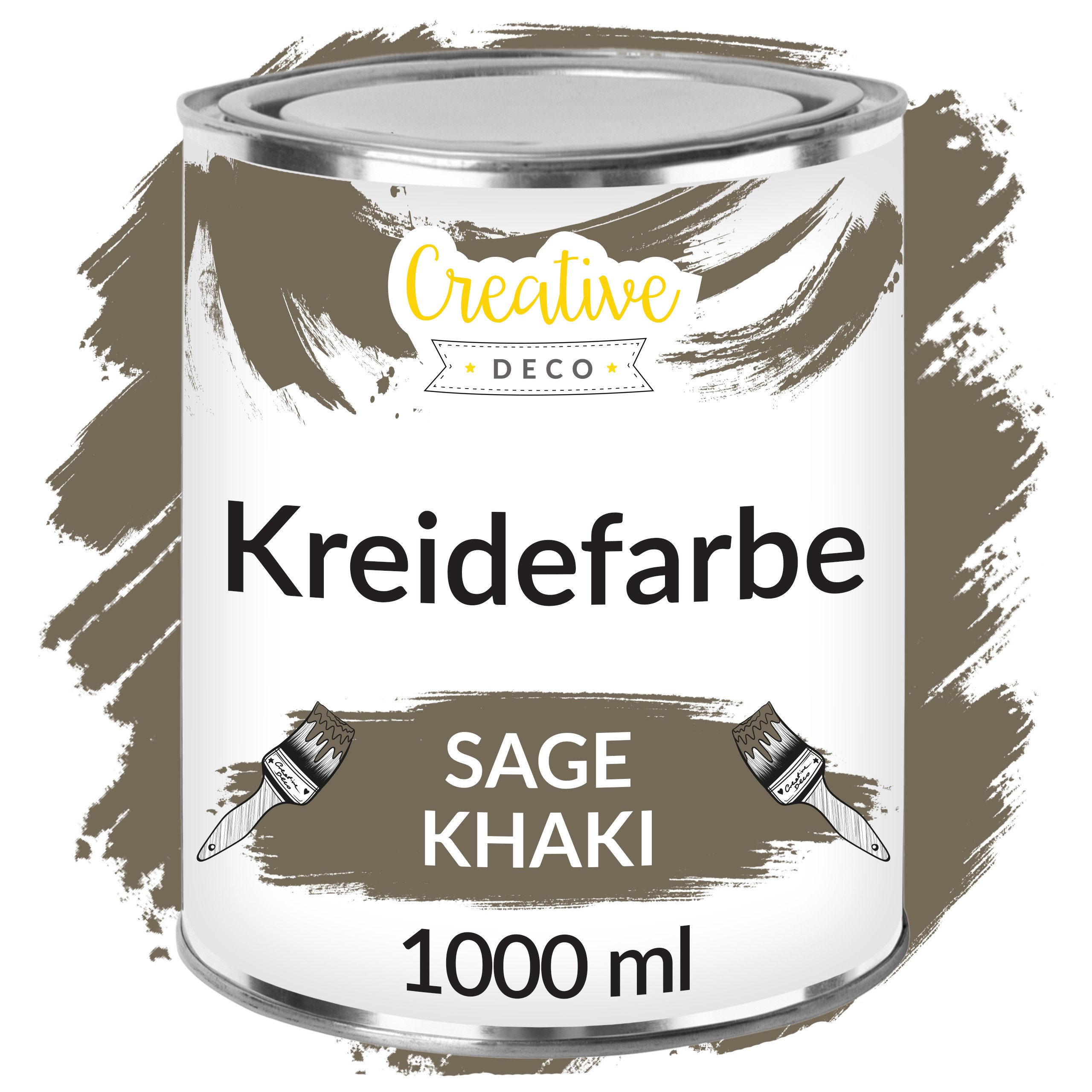 Creative Deco Kreidefarbe Kreidefarbe für Möbel Möbelfarbe Landhaus Vintage Matt Abwaschbar, auf Wasserbasis, Wisch-Effekt Gradient-Effekt möglich