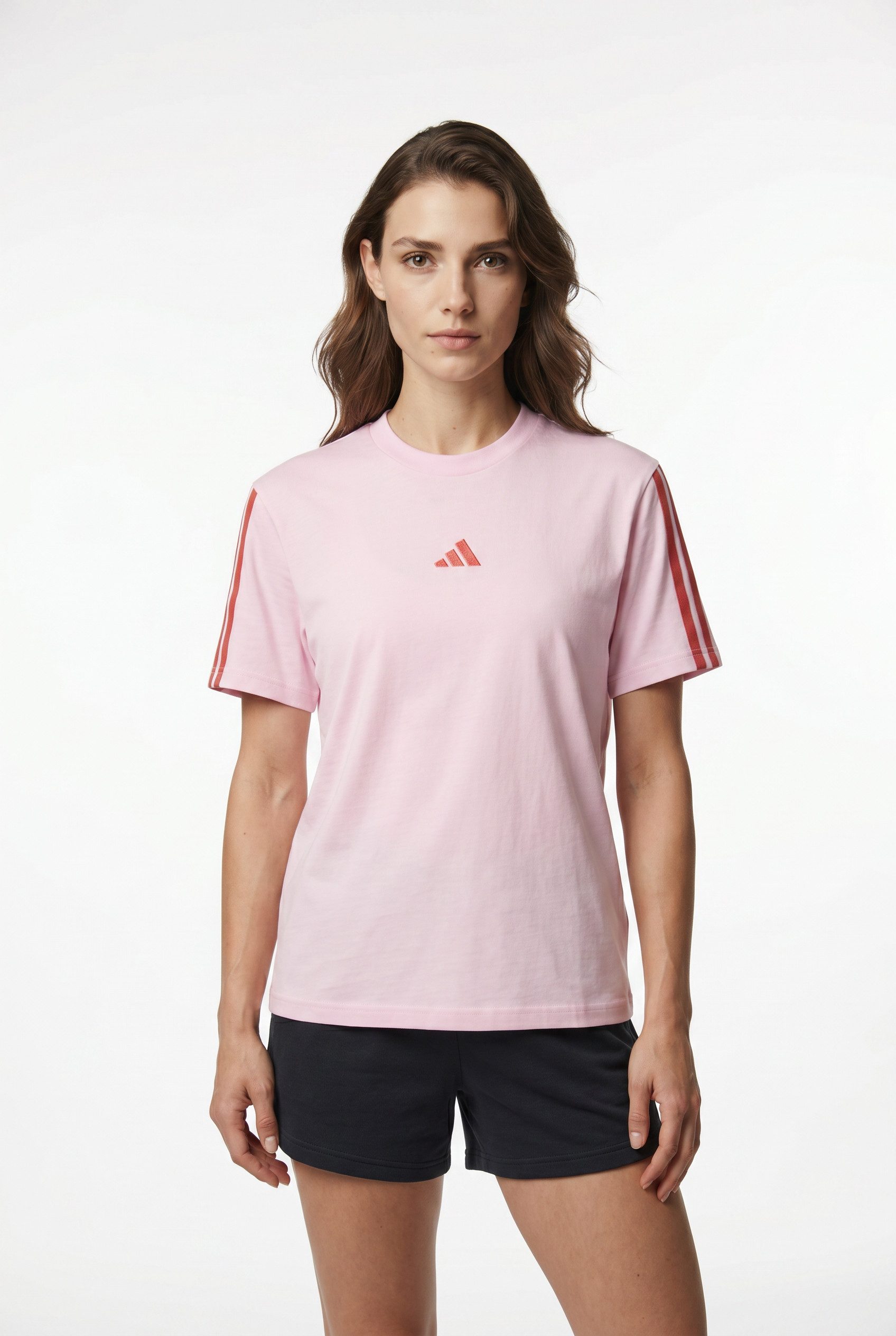 adidas Sportswear T-Shirt ESSENTIALS 3-STREIFEN COTTON klassische 3-Streifen an den Ärmeln, ohne Verschluss